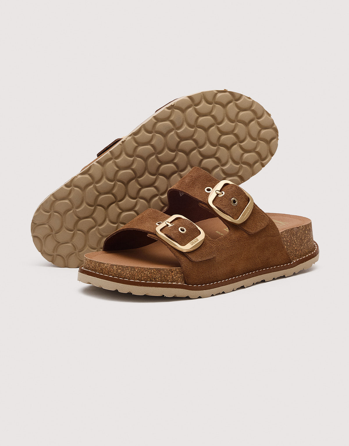Bio Leather Chocolate Sandal with Wedge - Sintran