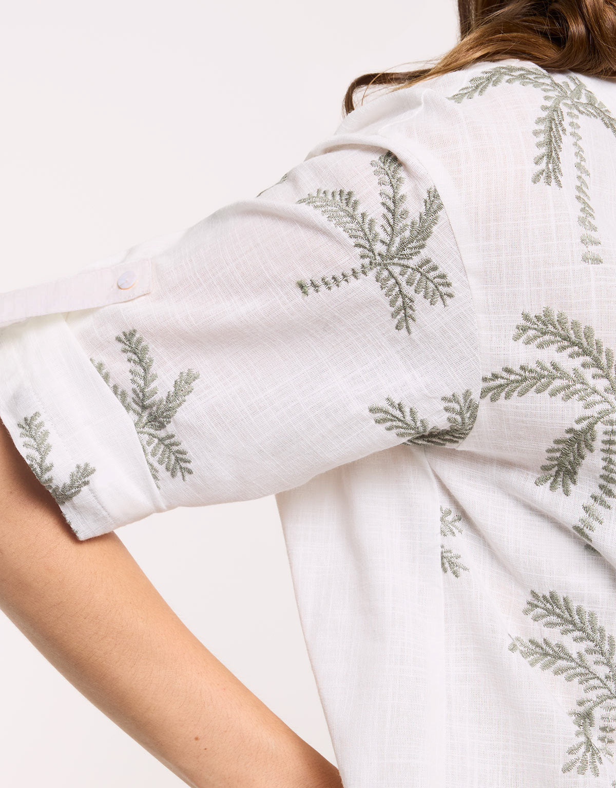 Green Embroidered Print Shirt - Australis