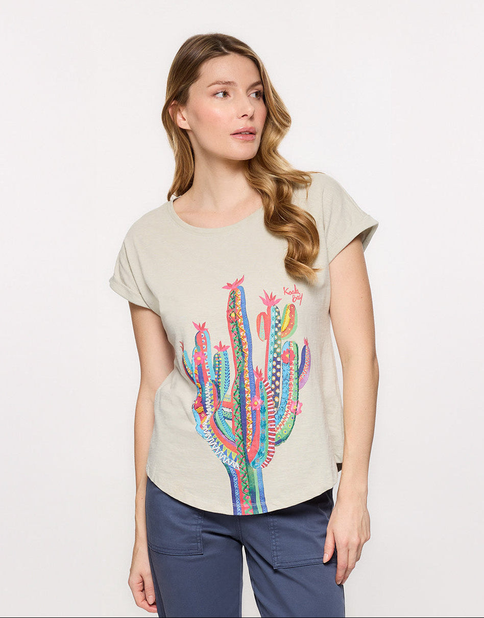 Camiseta Manga Corta Cactus Beige - Cactica