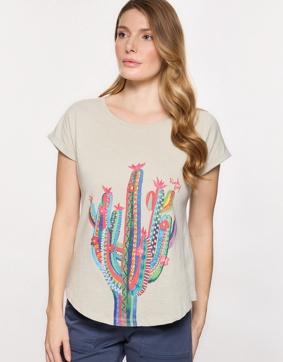 Camiseta Manga Corta Cactus Beige - Cactica 2