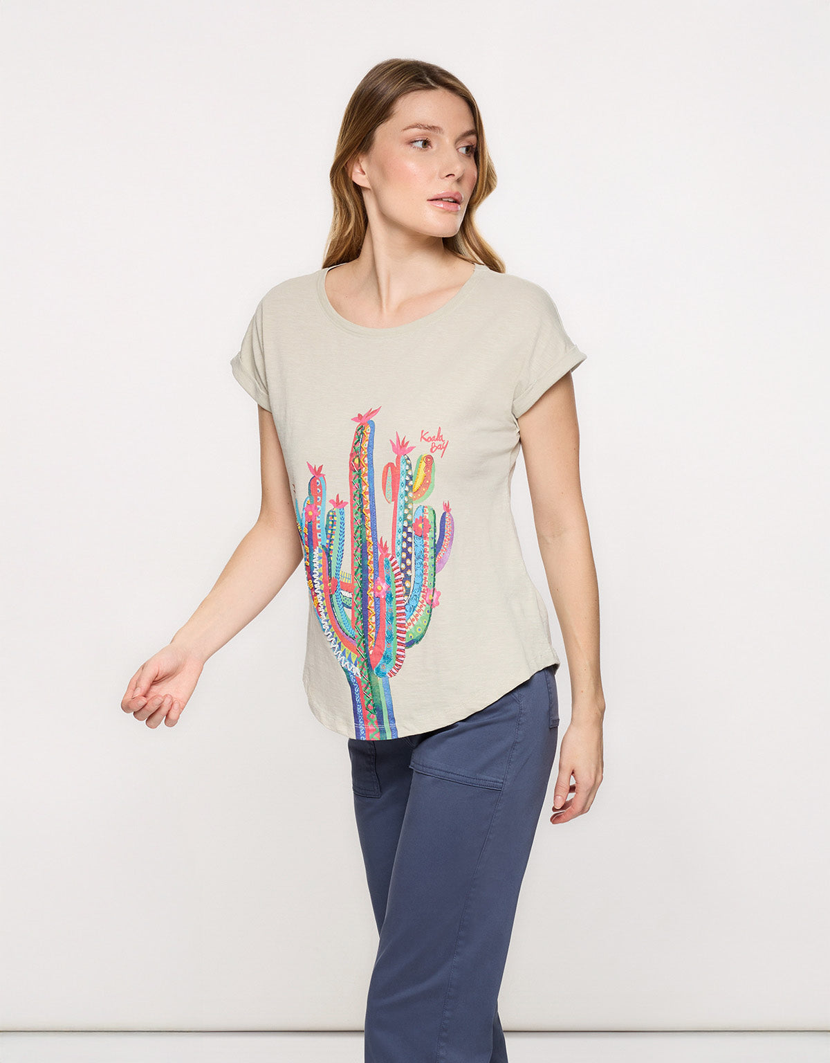 Camiseta Manga Corta Cactus Beige - Cactica 4