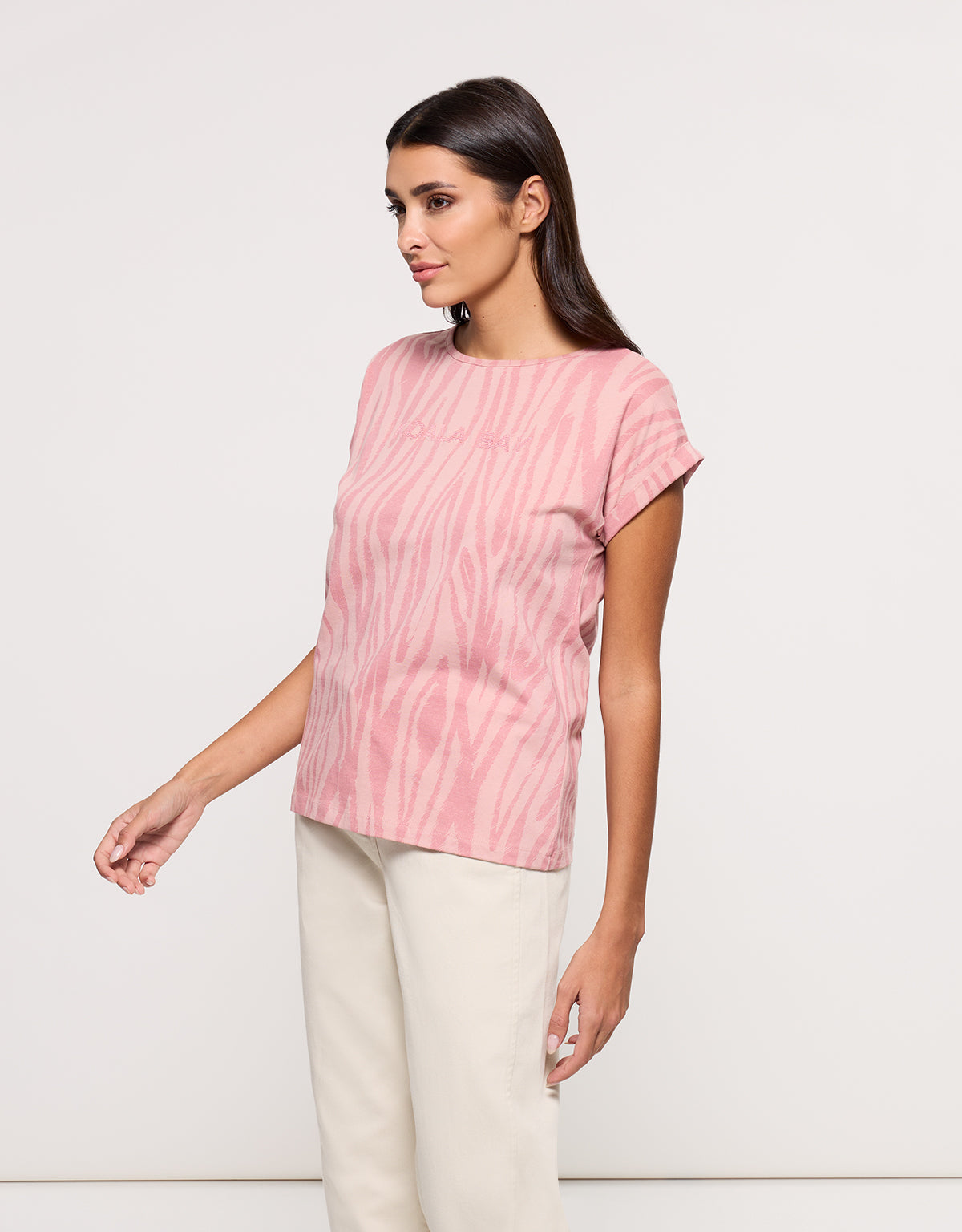 Camiseta Manga Corta Rosa - Zebrira 3