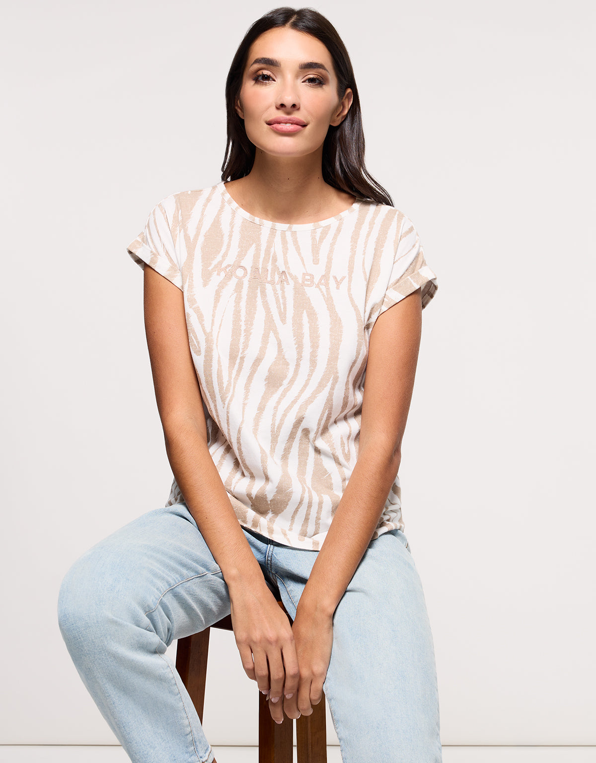 Camiseta Manga Corta Beige - Zebrira 7