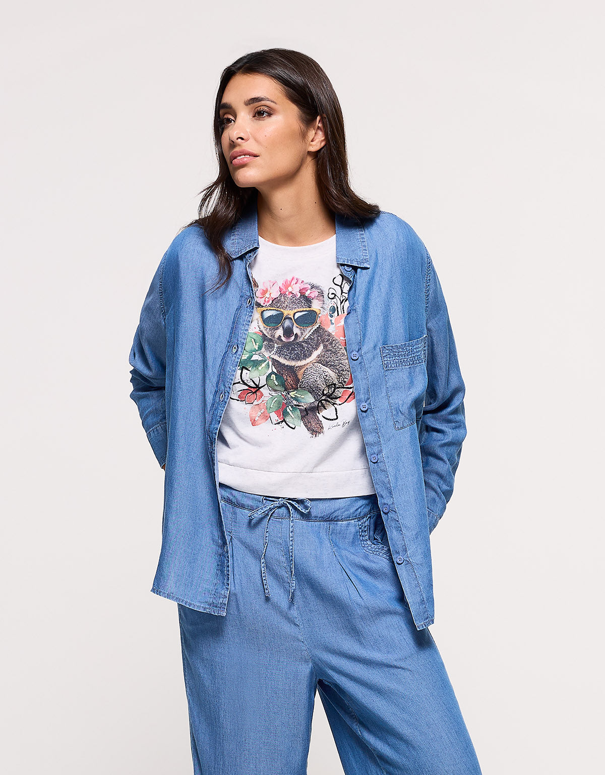 Long Sleeve Denim Shirt - Daphne