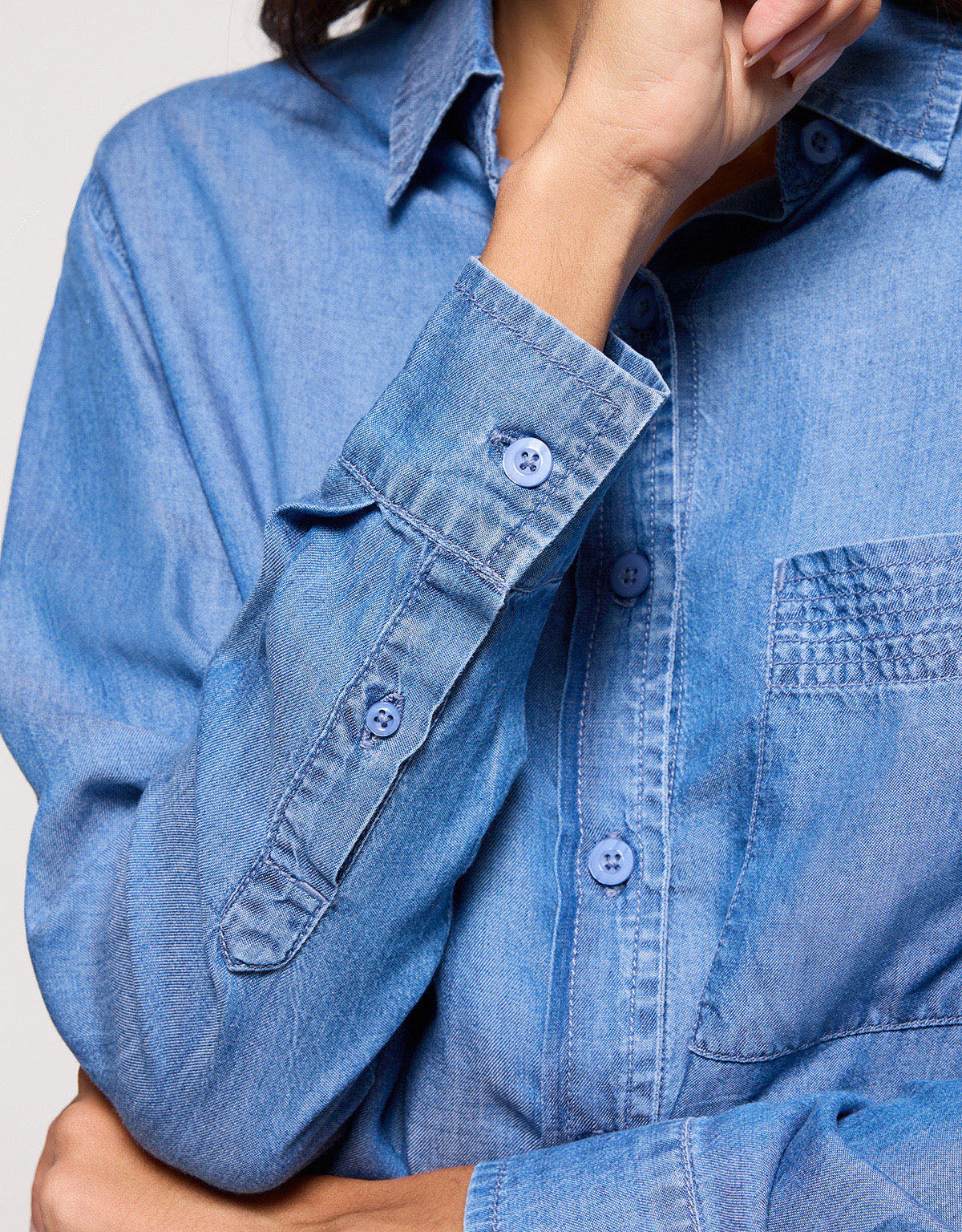 Camisa Manga Larga Denim - Daphne