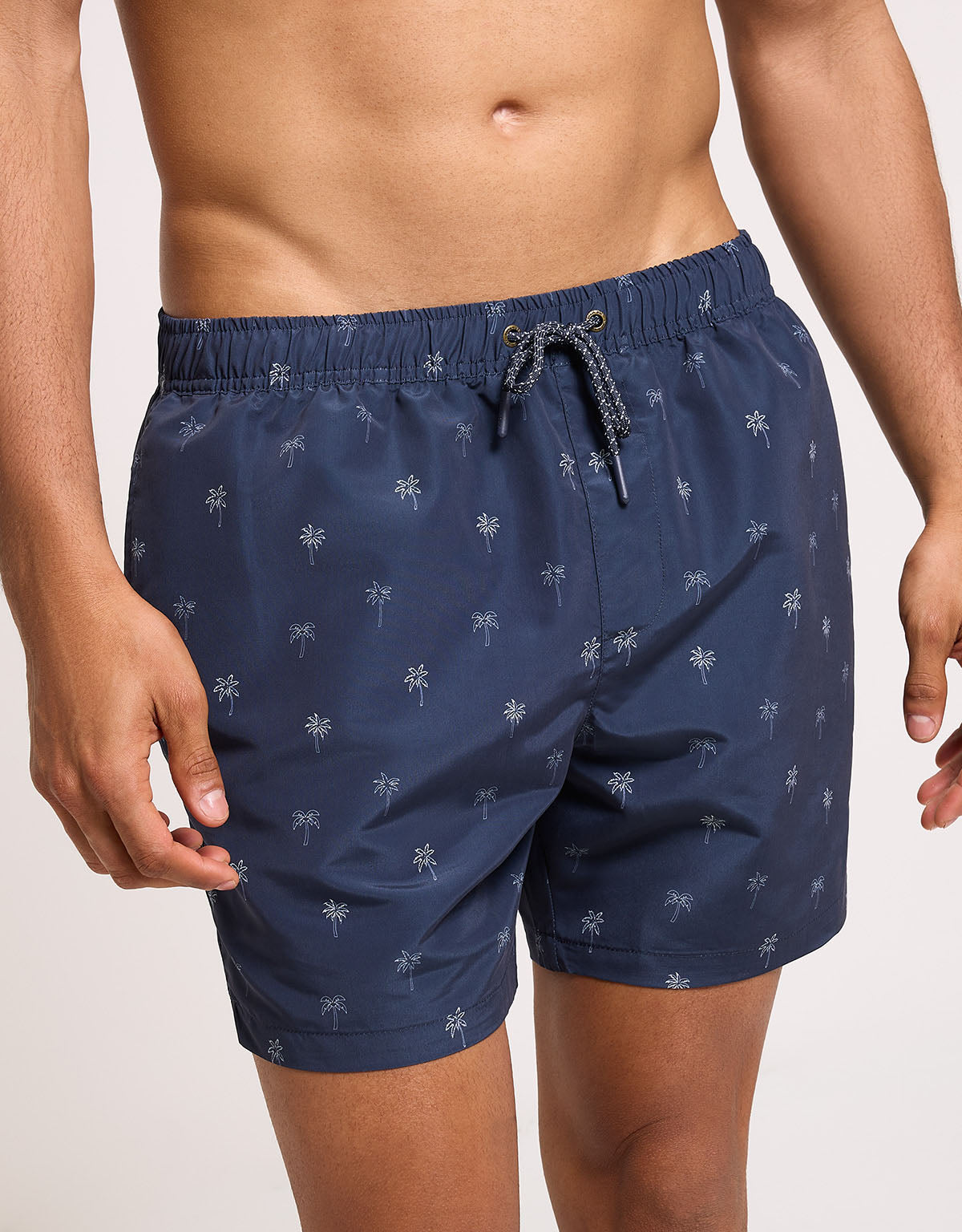Navy Blue Printed Swimsuit - Palmarius