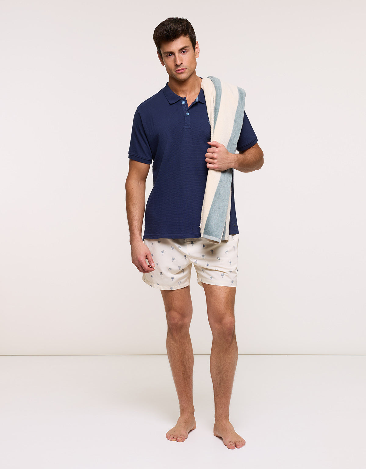 Short Baño Beige Claro - Palmarius 6