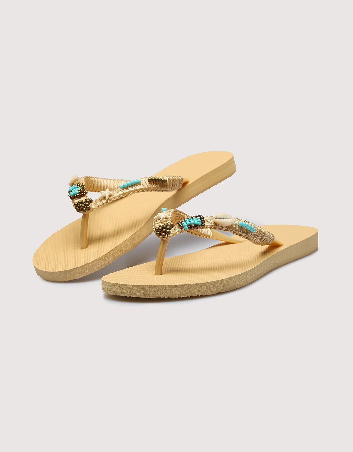 Beige Toe Flip Flop - Bora Bora