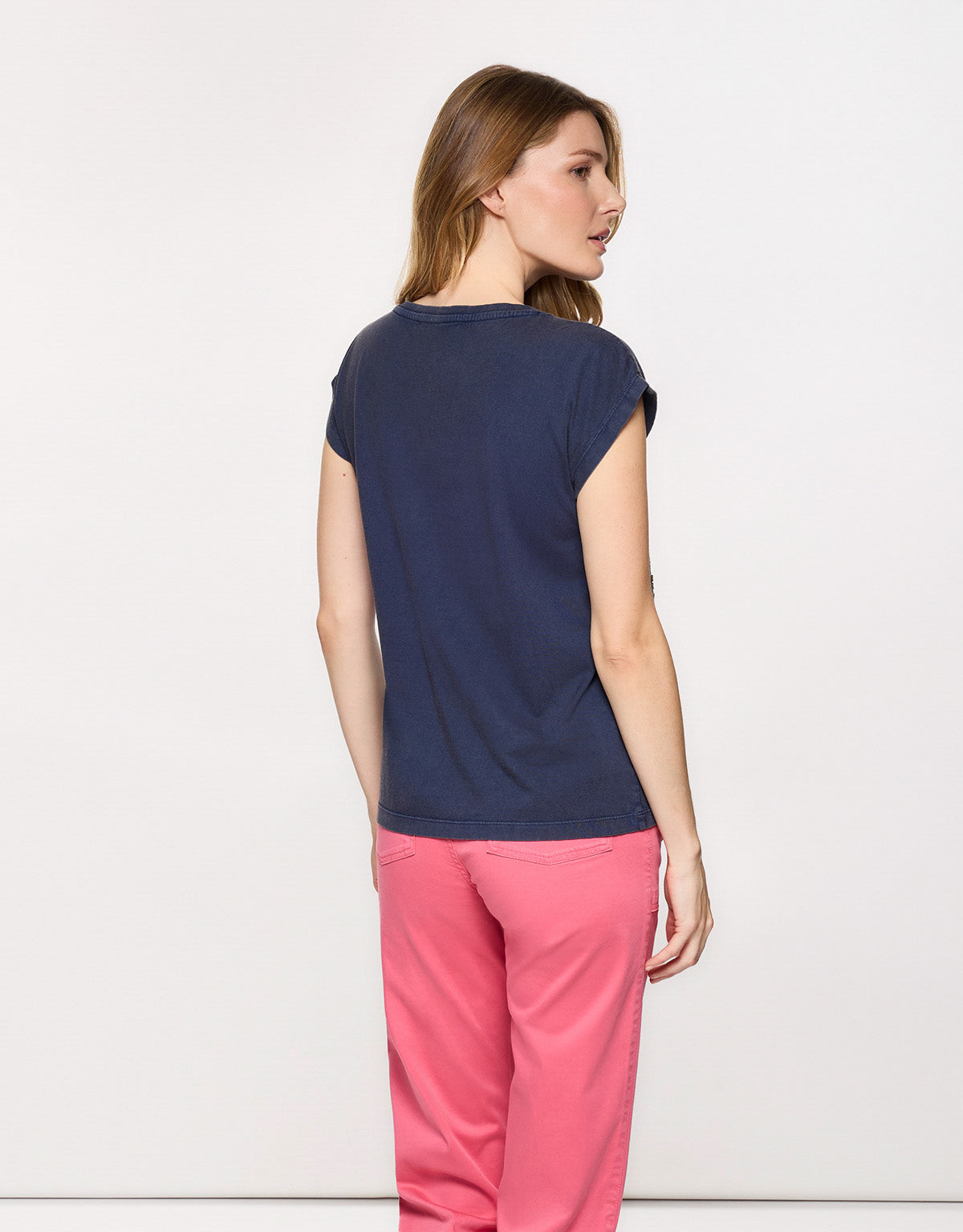 Camiseta Manga Corta Azul Marino - Joei 4
