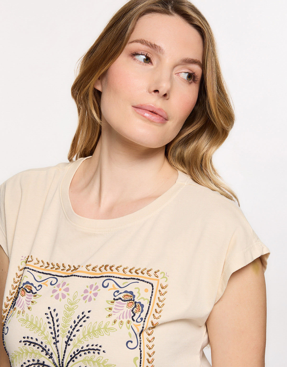 Camiseta Manga Corta Beige - Joei 2