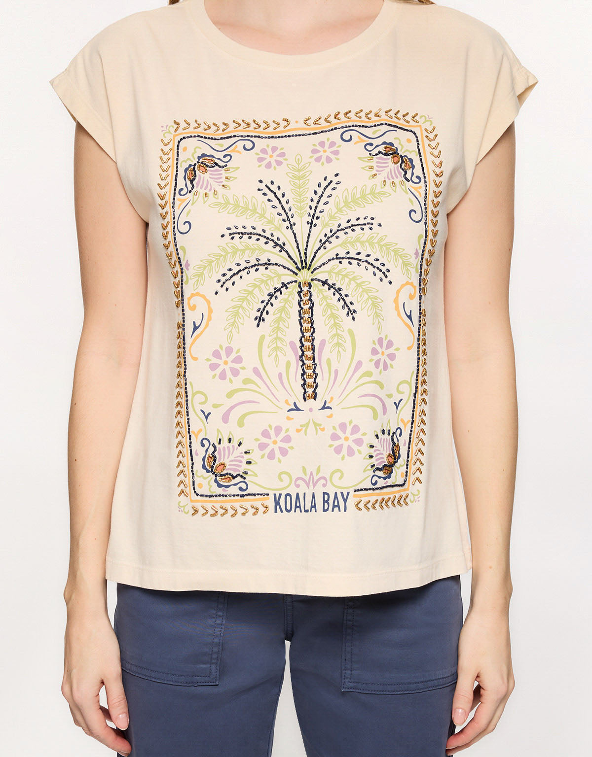 Camiseta Manga Corta Beige - Joei 5