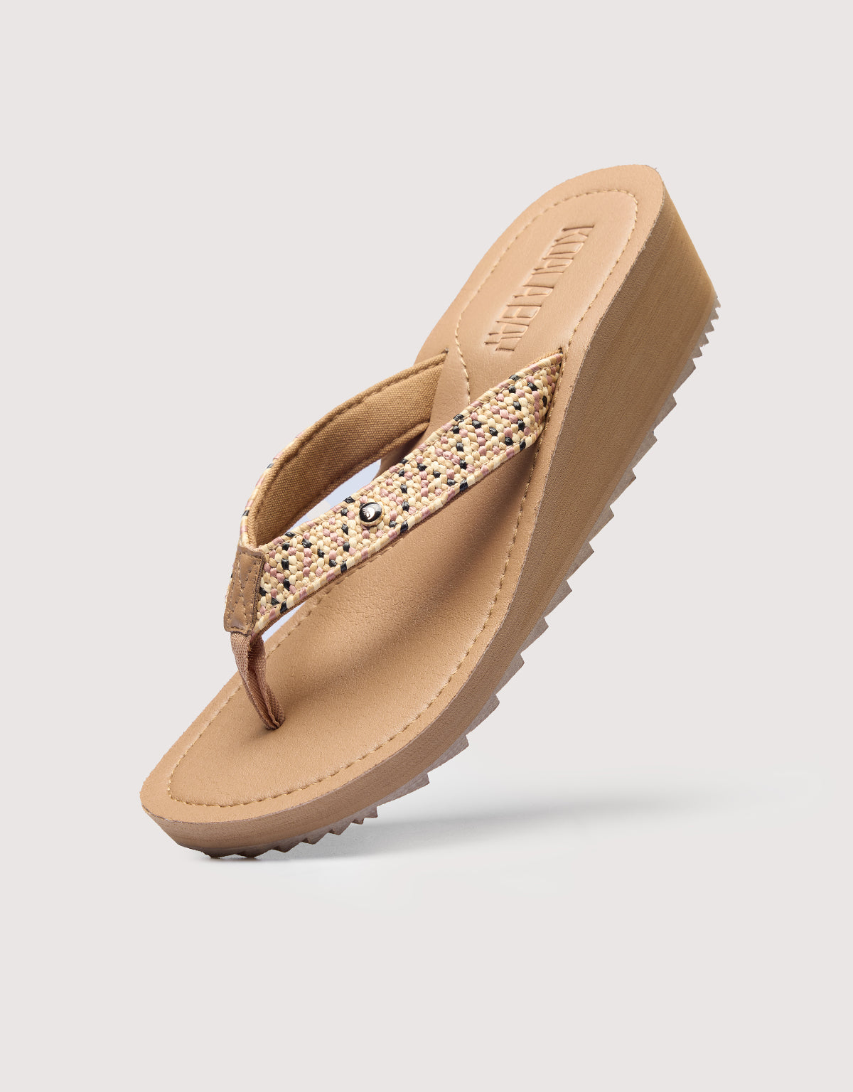 Brown Wedge Flip Flop - Nereze