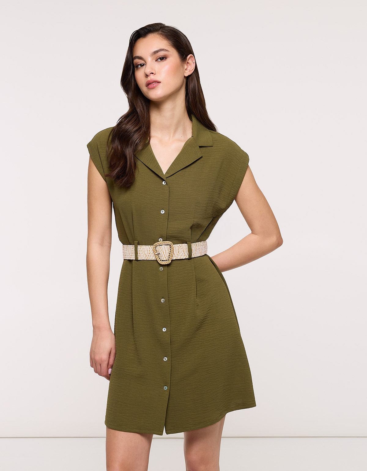 Vestido Corto Caqui - Tonlon II