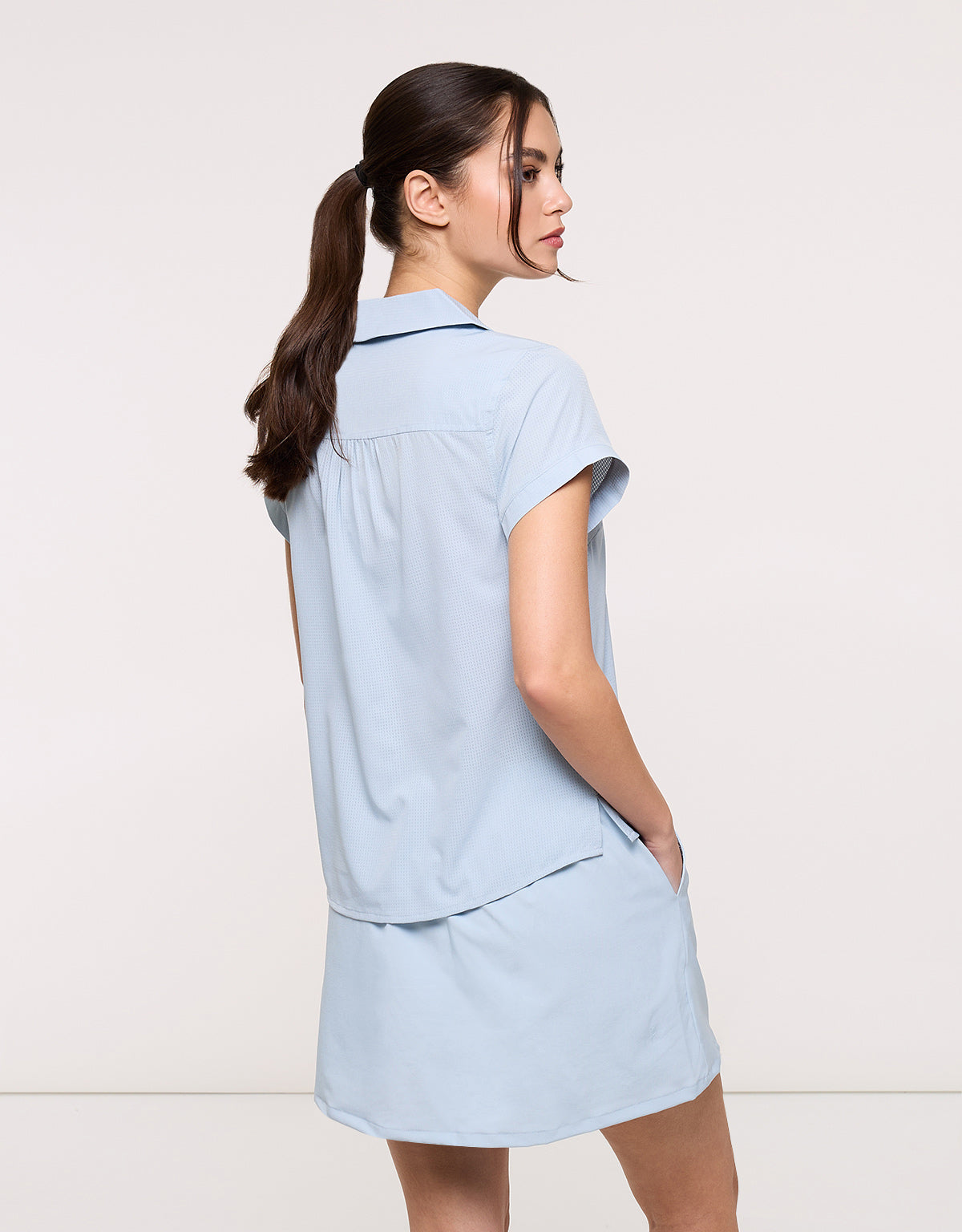 Camisa Manga Corta Azul Celeste - Nerini 3