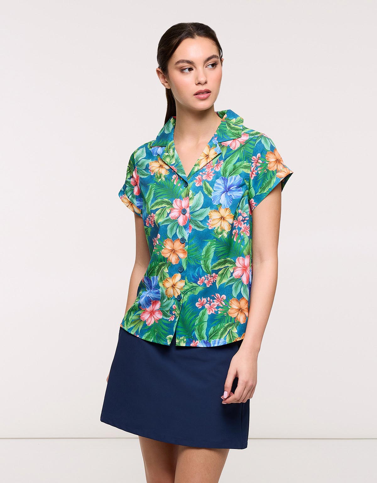Camisa Manga Corta Multicolor - Nerini