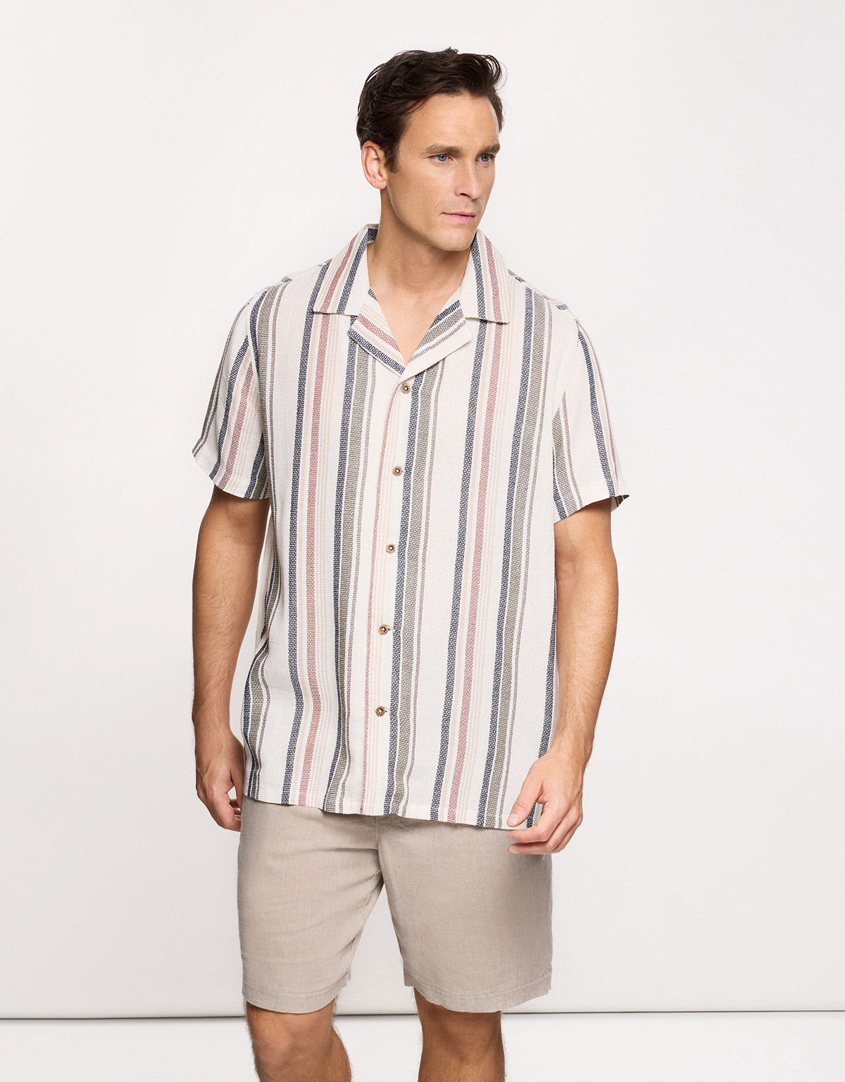 Beige Short Sleeve Shirt - Luzum