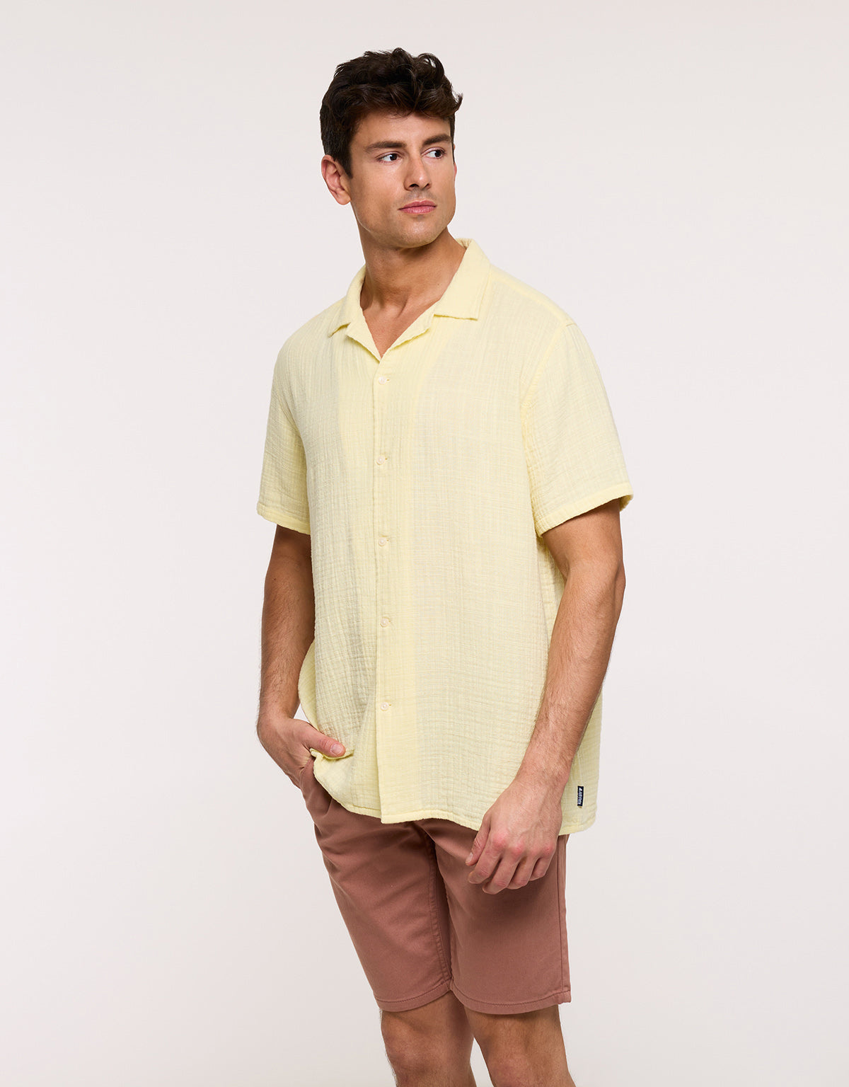 Pastel Yellow Short Sleeve Shirt – Bambino