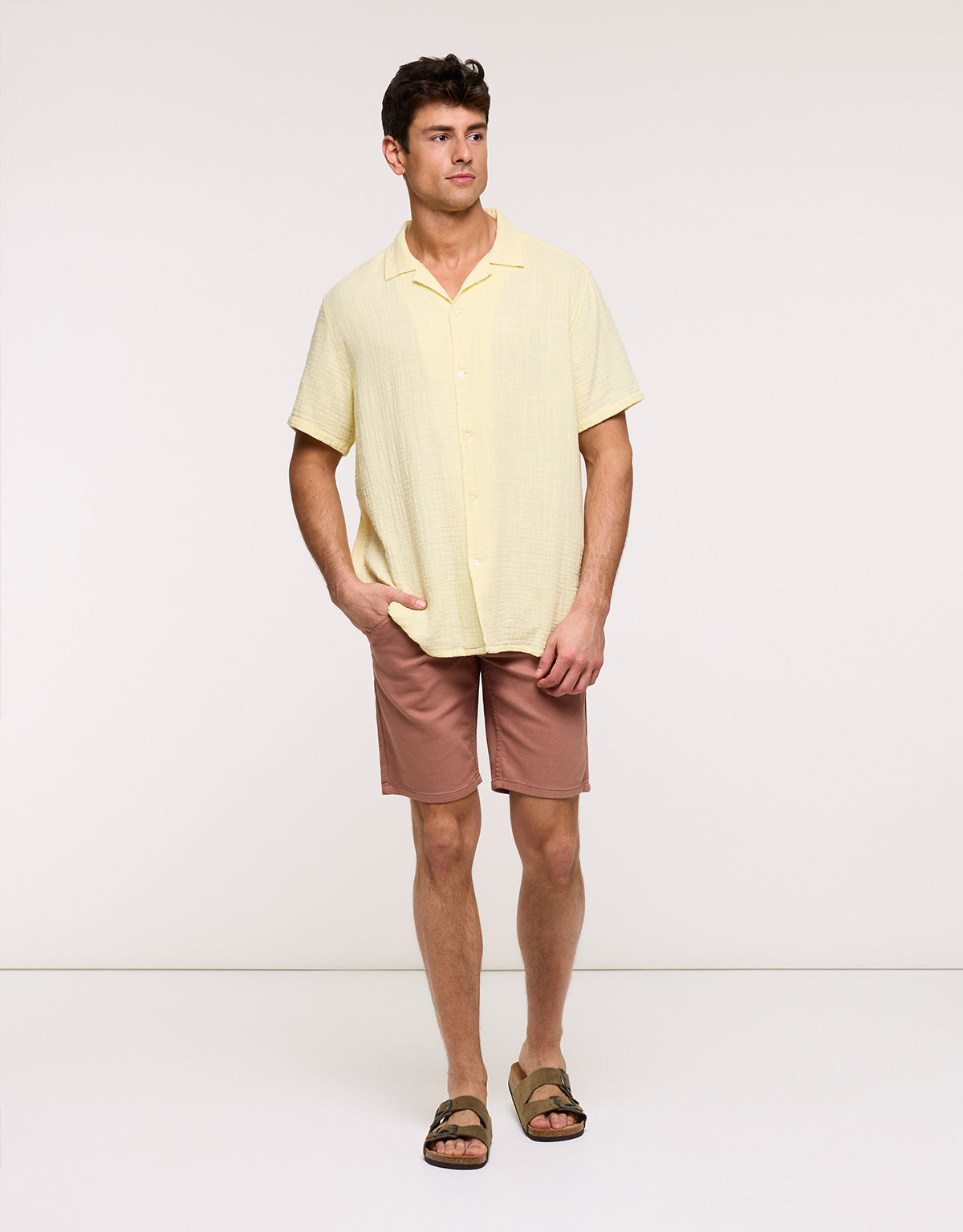 Pastel Yellow Short Sleeve Shirt – Bambino