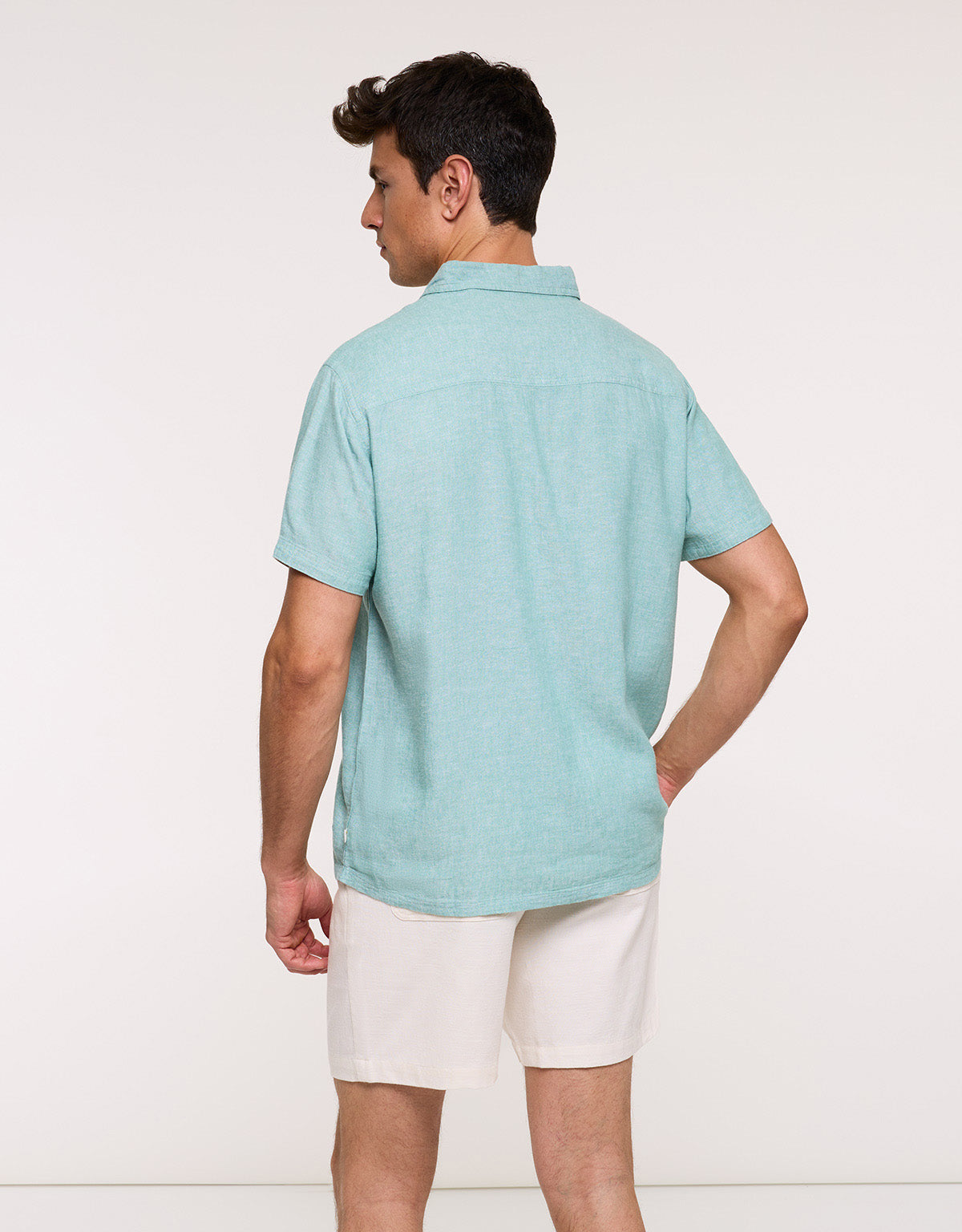 Camisa Manga Corta Turquesa - Kureza 3