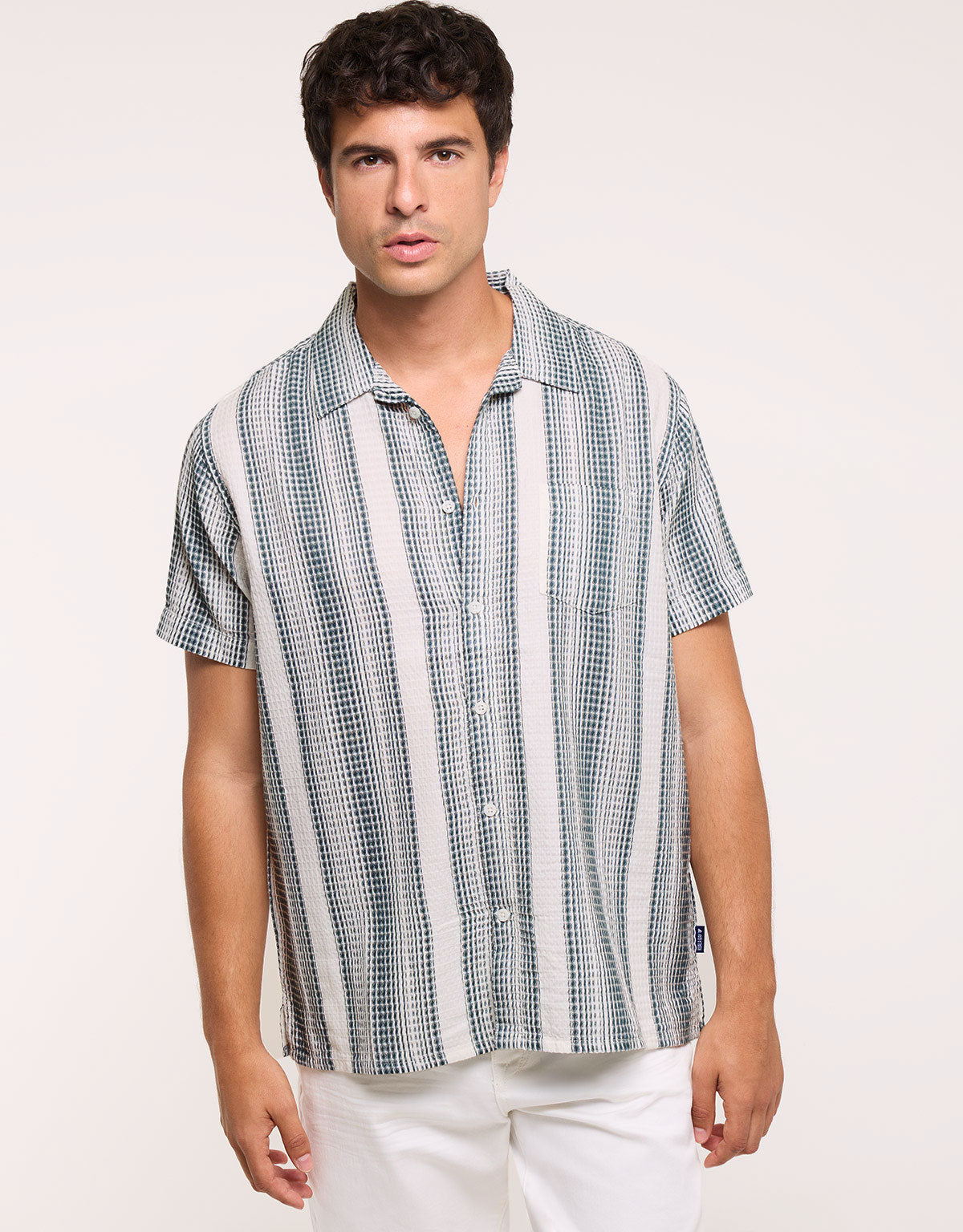 Camisa Manga Corta Rayas Verde - Cookin 2