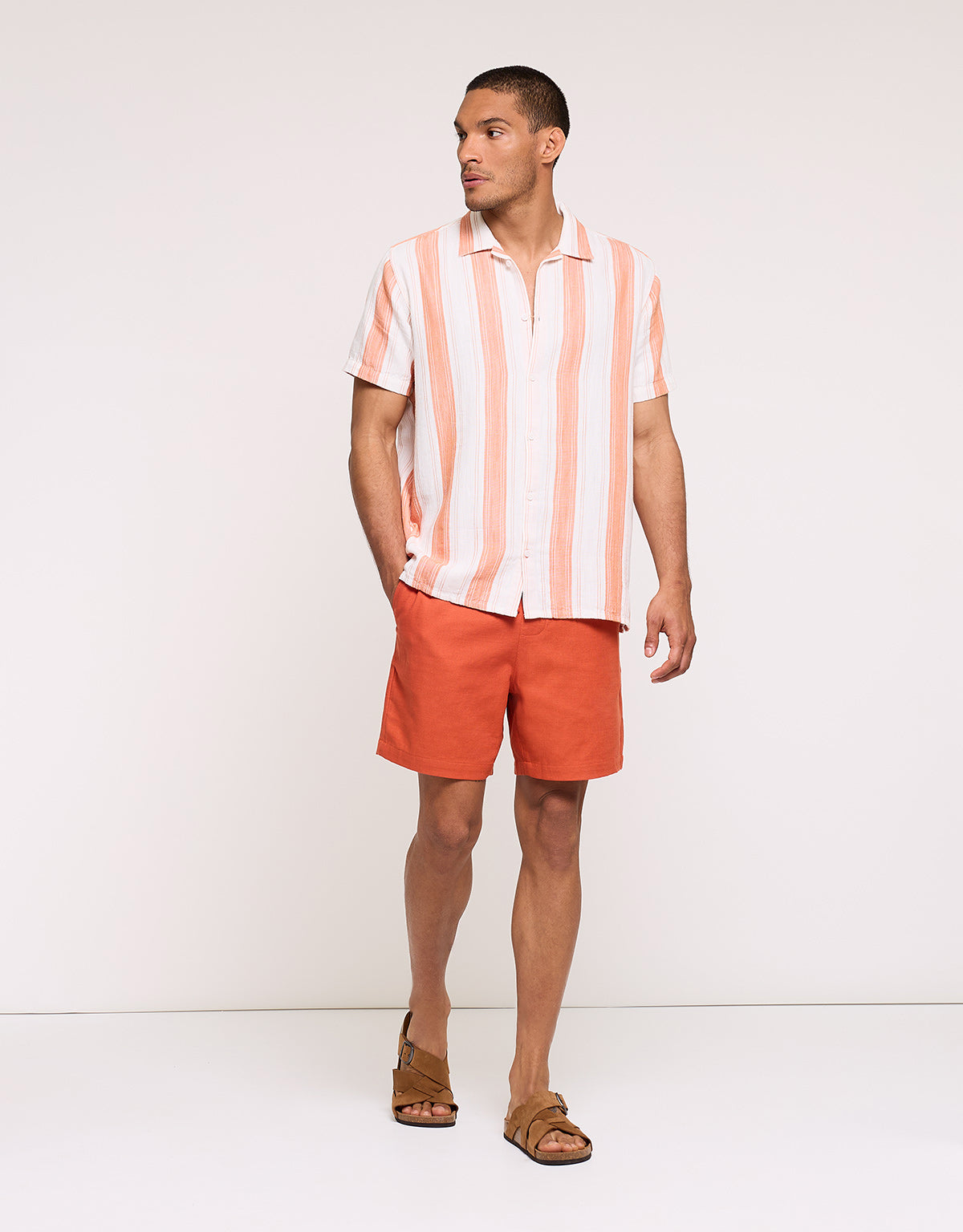 Orange Short-Sleeve Shirt - Isino