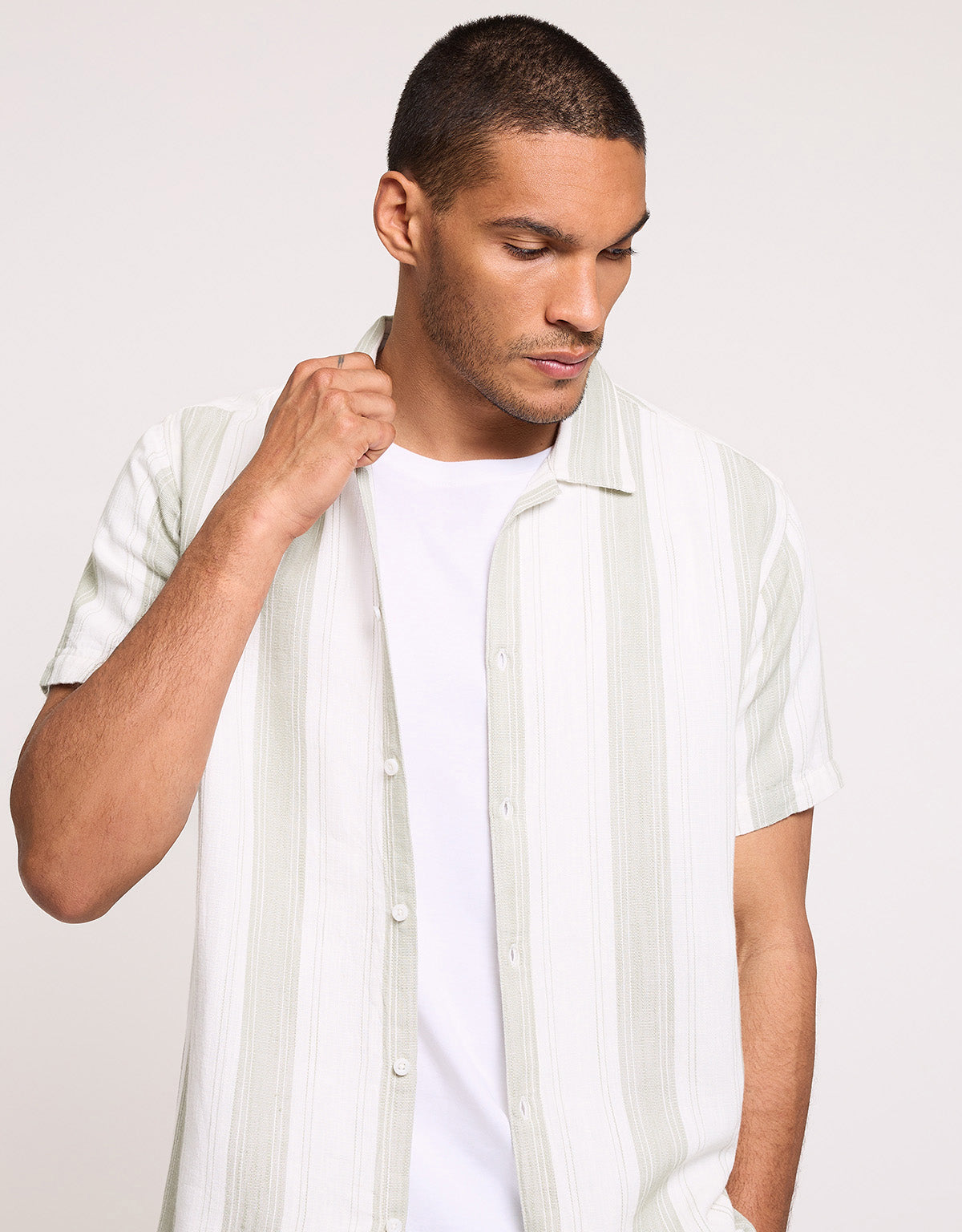 Khaki Short Sleeve Shirt - Isino