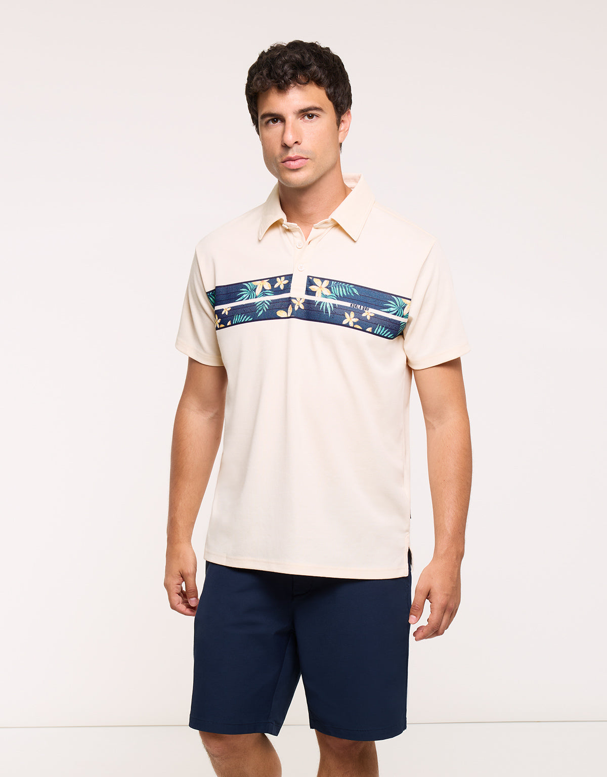 Beige Short-Sleeve Polo Shirt - Piero