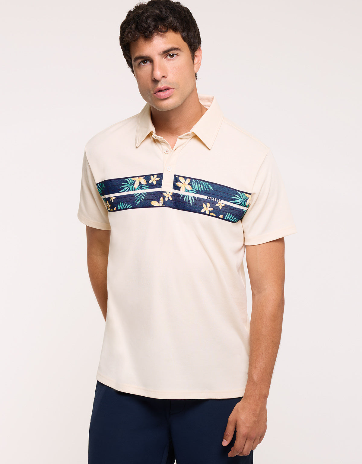 Beige Short-Sleeve Polo Shirt - Piero