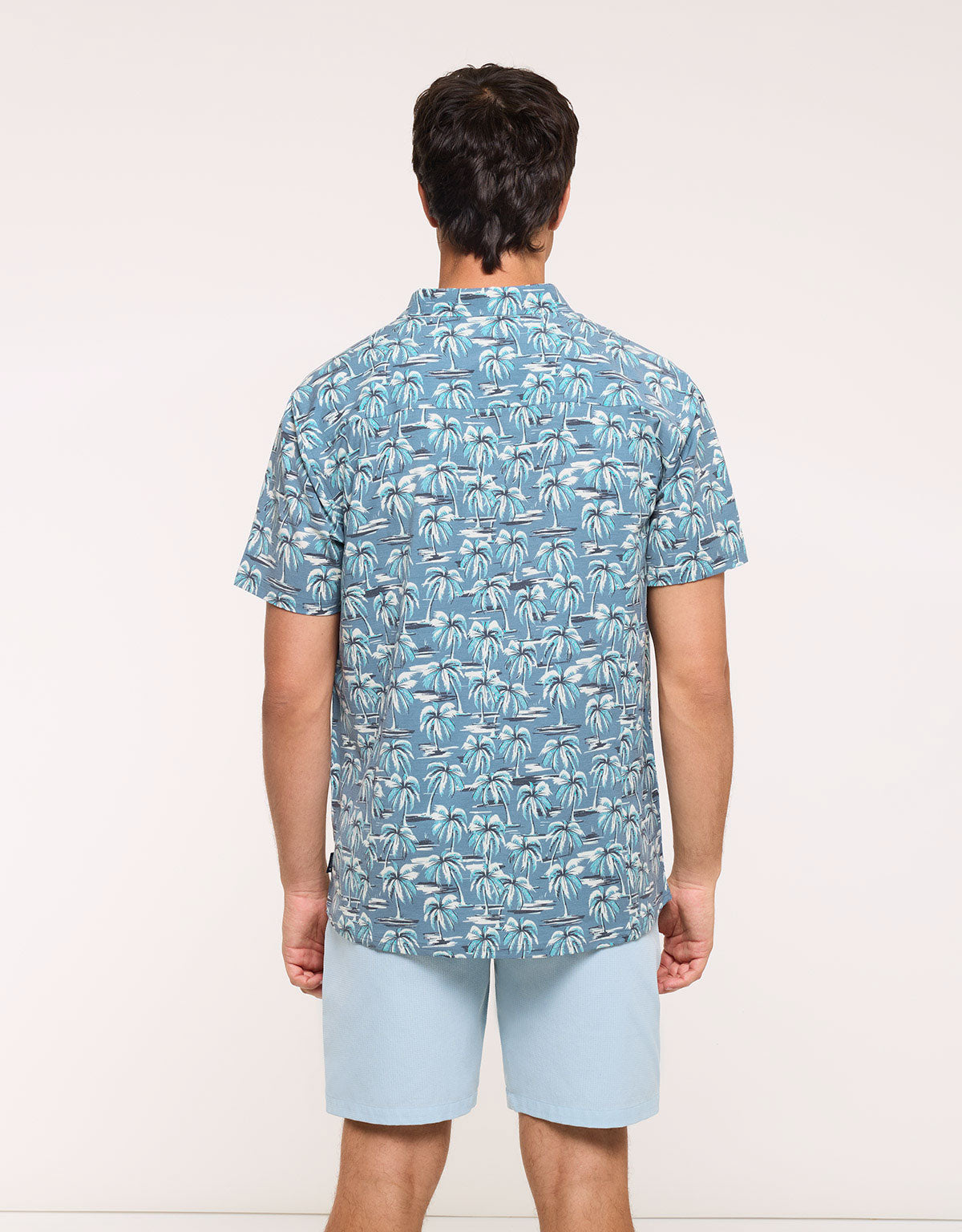 Blue Tropical Print Shirt - Pastelpalm