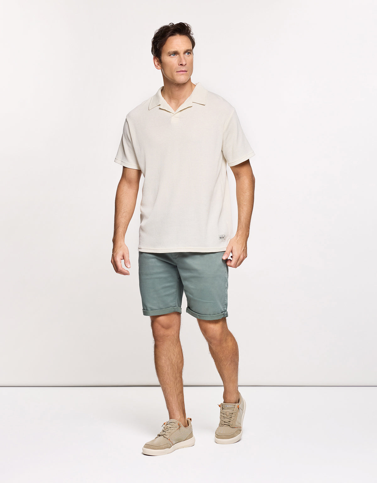White Short Sleeve Polo - Anori