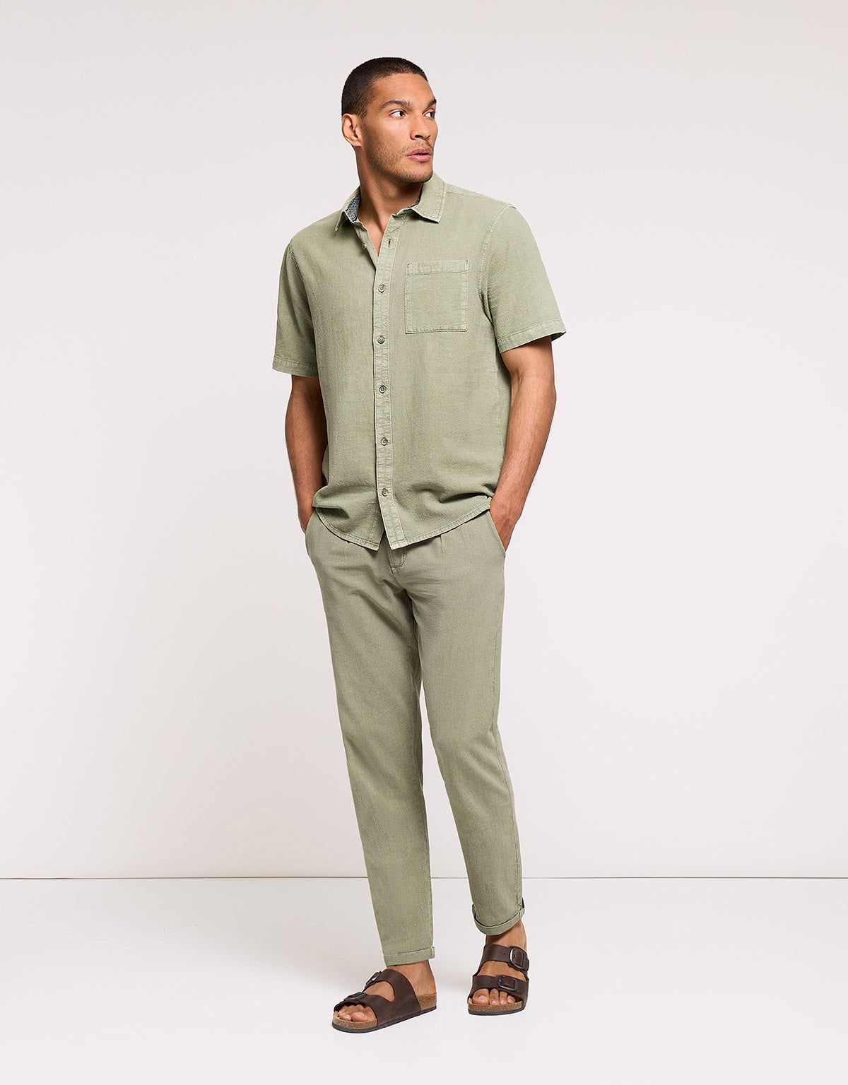 Short-Sleeve Khaki Shirt - Guatape