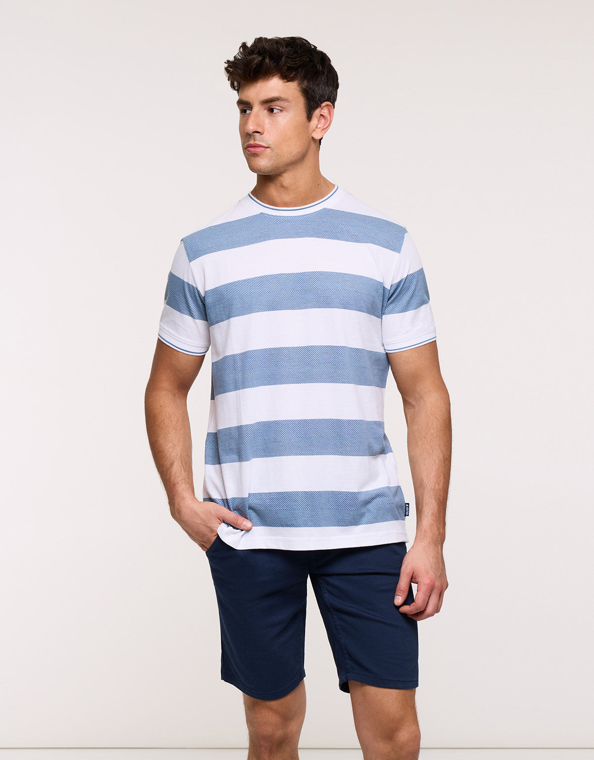 Short Sleeve Blue T-shirt - Tabio