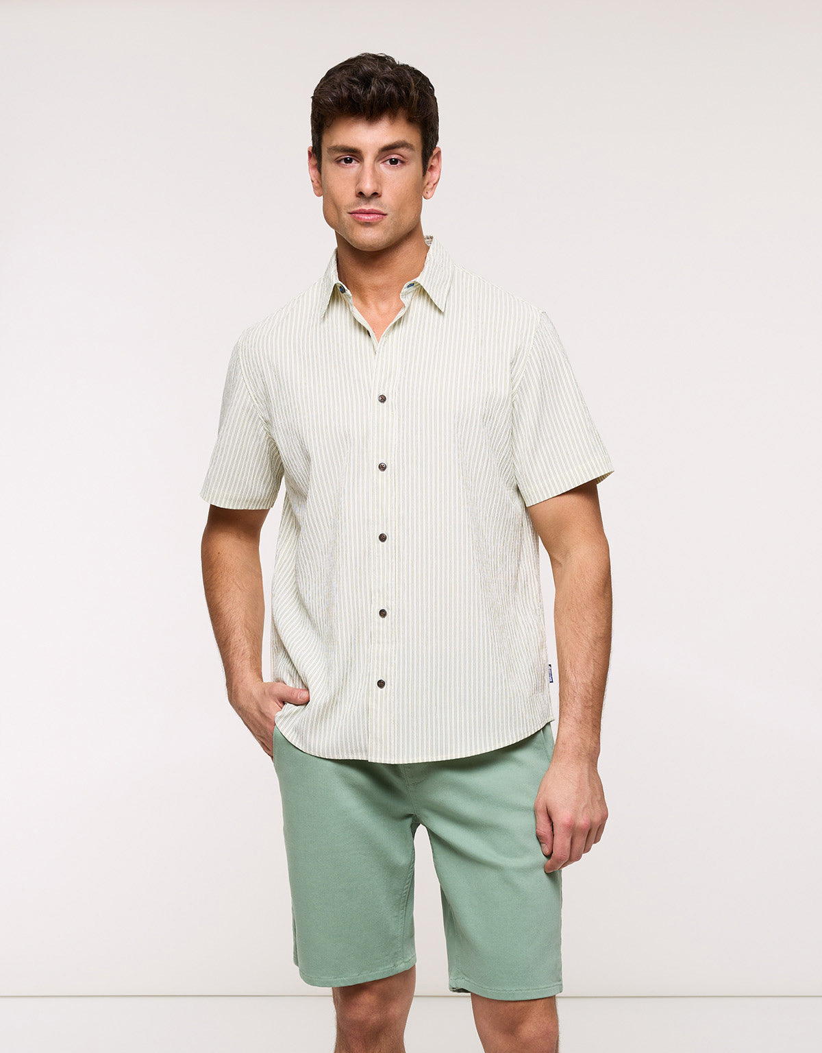 Camisa Manga Corta Verde - Tamesis
