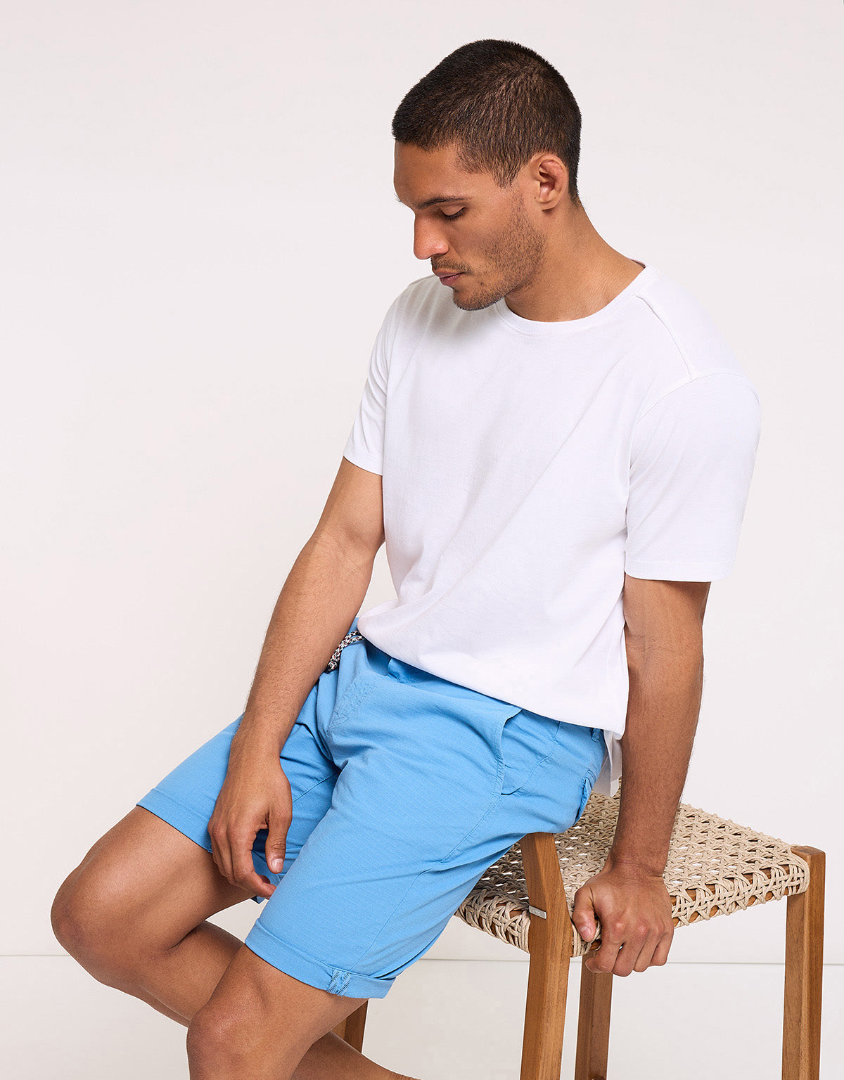 Basic Blue Bermuda Shorts - Orosi