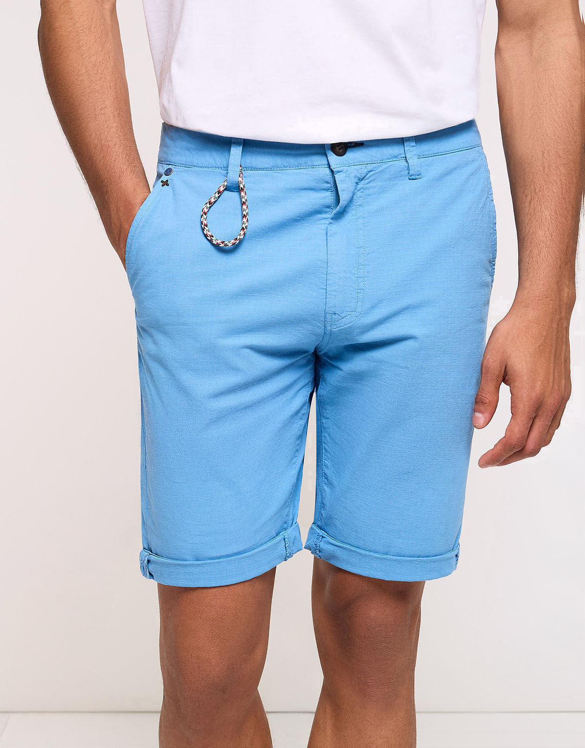 Basic Blue Bermuda Shorts - Orosi