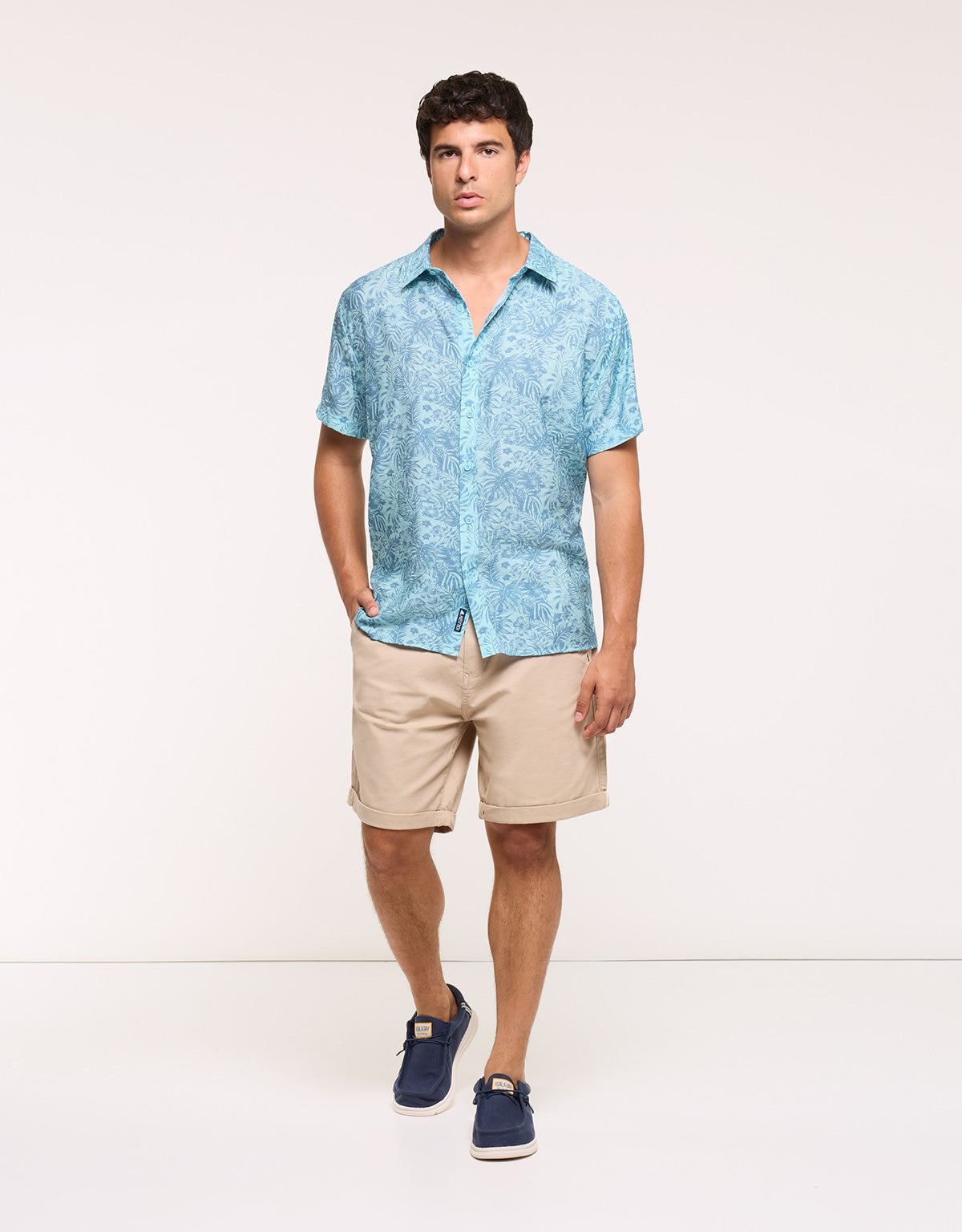 Blue Short Sleeve Shirt - Westor