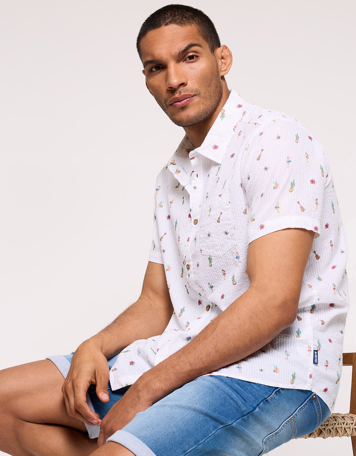 Short Sleeve Shirt White - Dansy