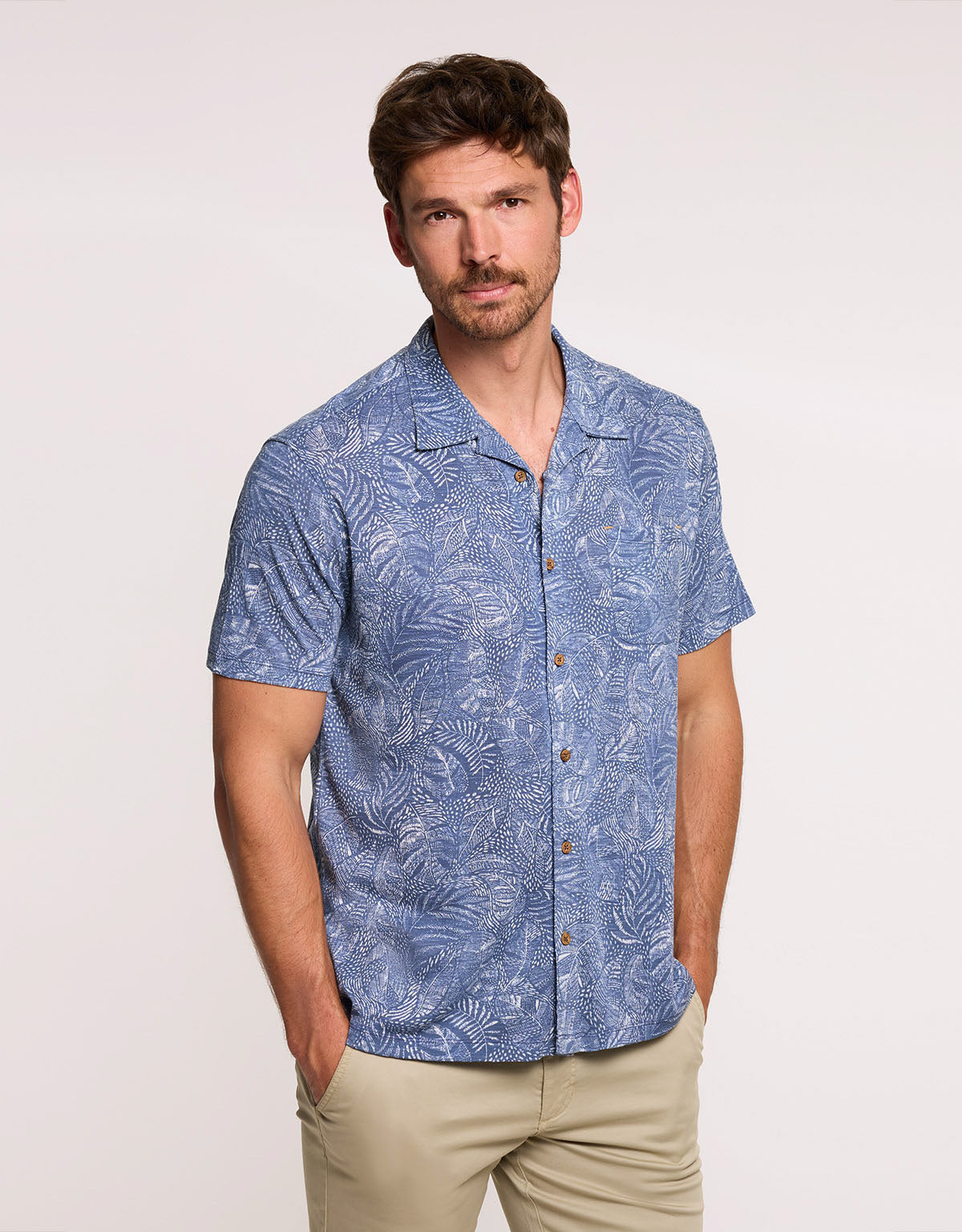 Camisa Manga Corta Azul - Mikka 2