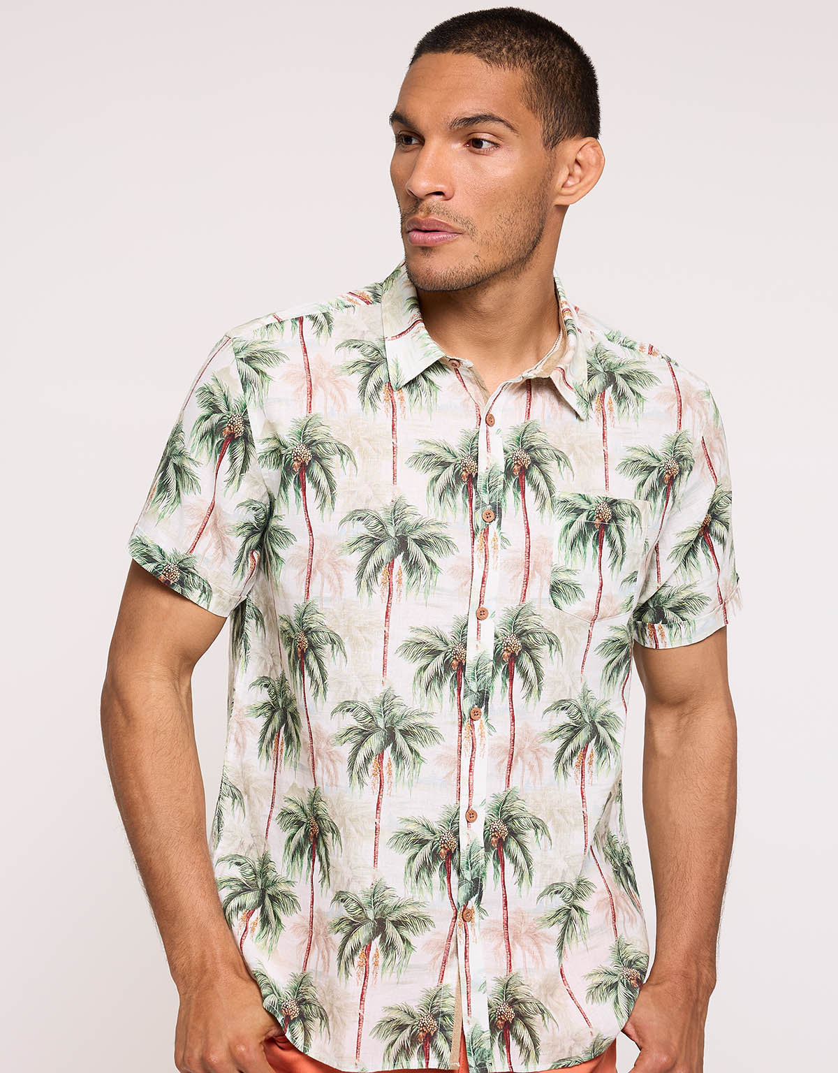 Short Sleeve Shirt White - Vegaspalm
