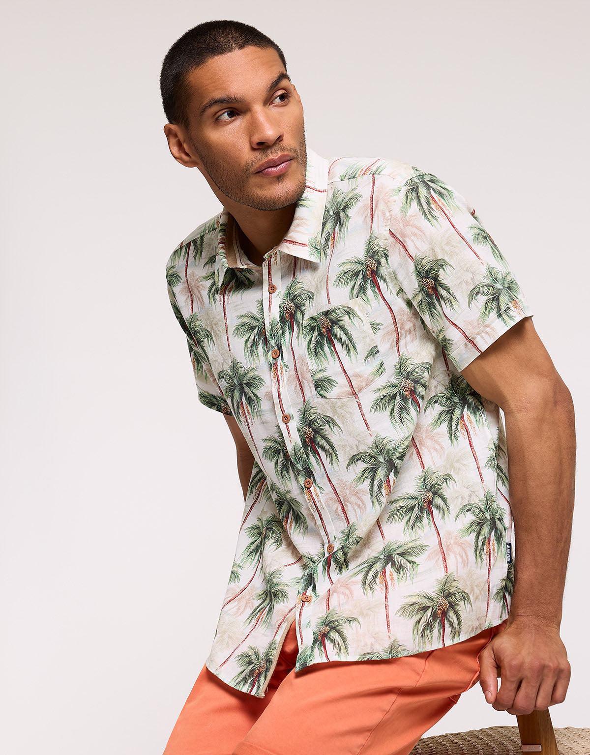 Short Sleeve Shirt White - Vegaspalm