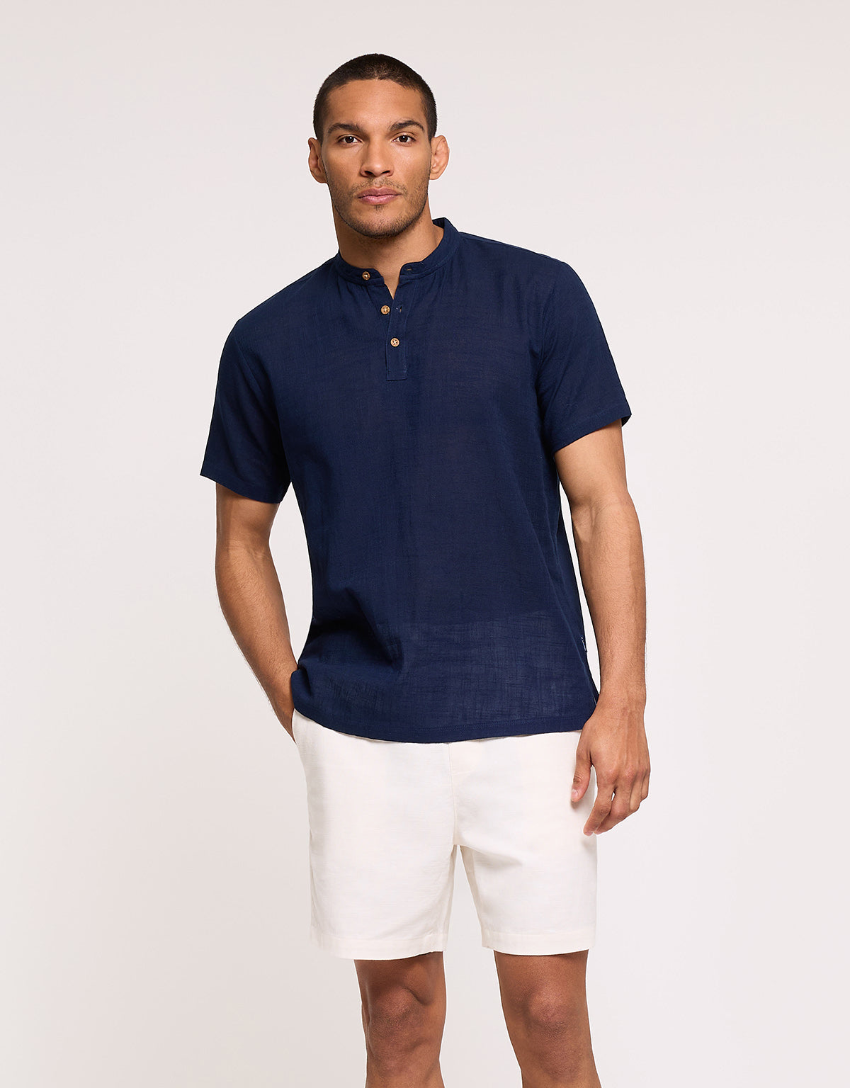 Navy Blue Short Sleeve T-Shirt - Frankie
