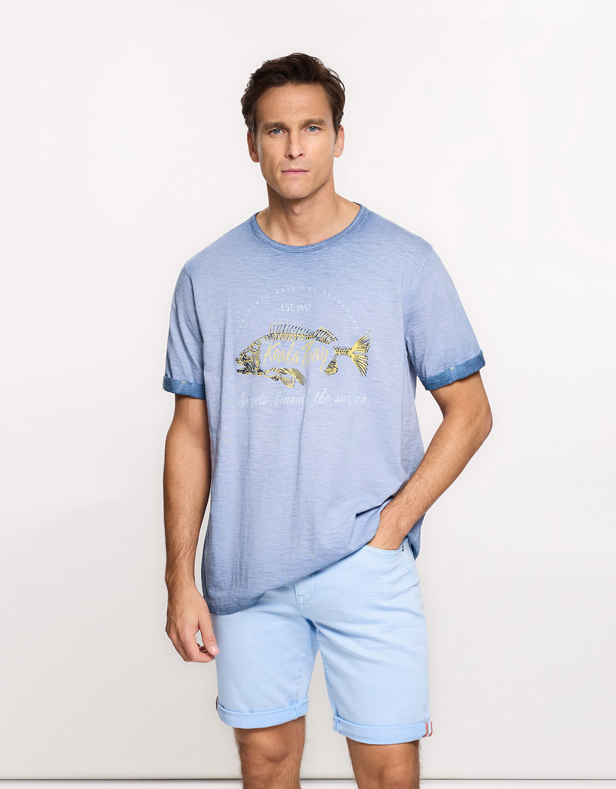 Blue Short-Sleeved T-shirt - Lapse