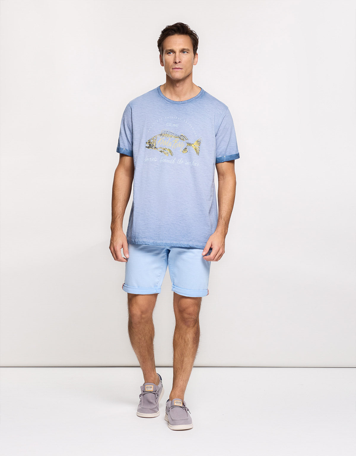 Blue Short-Sleeved T-shirt - Lapse