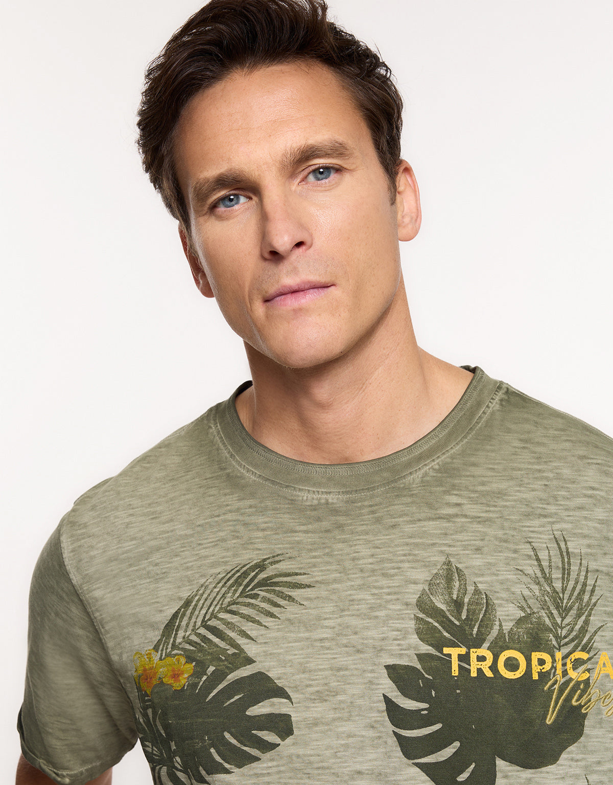 Nael Khaki Short Sleeve T-Shirt