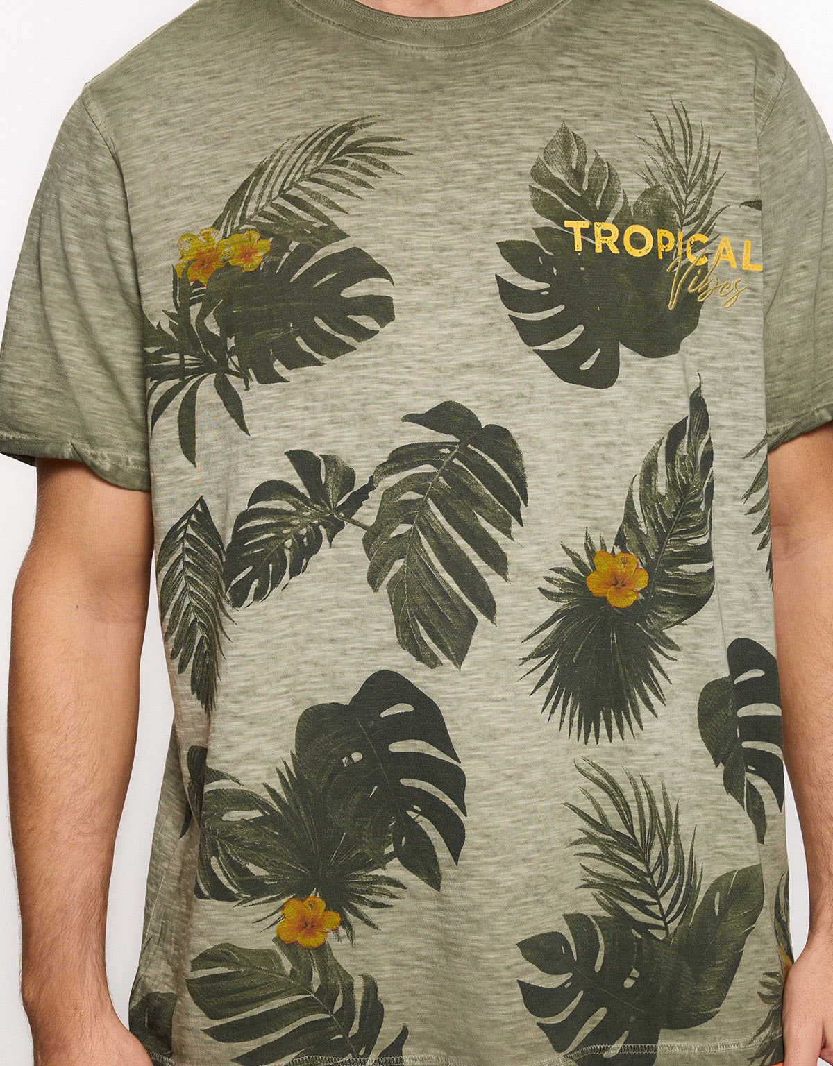 Nael Khaki Short Sleeve T-Shirt