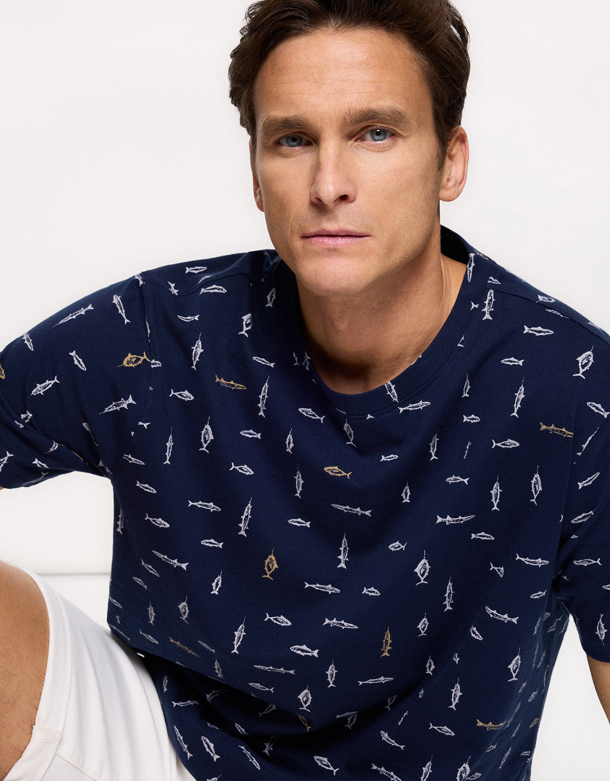 Camiseta Manga Corta Azul Marino - Sfishy