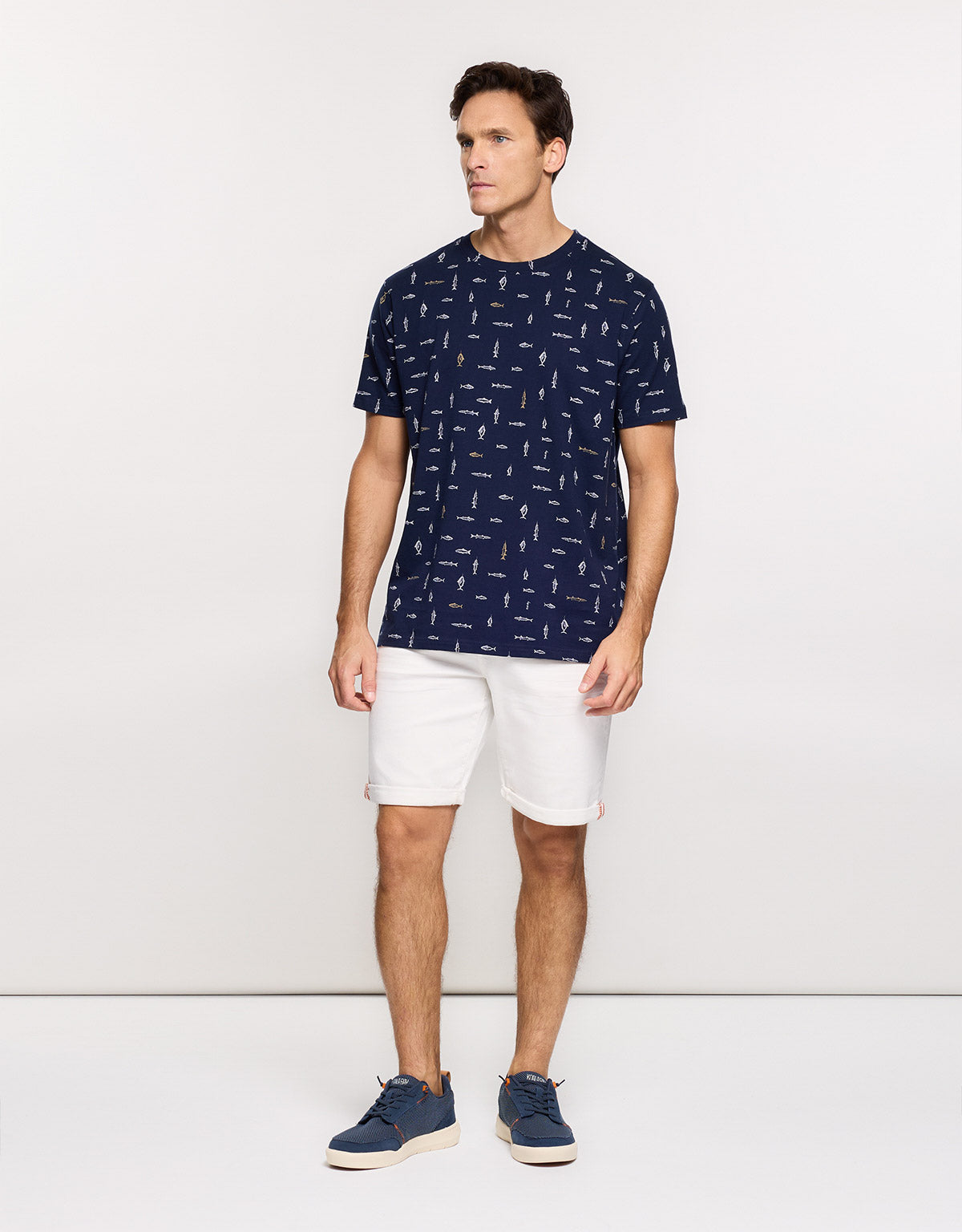 Camiseta Manga Corta Azul Marino - Sfishy