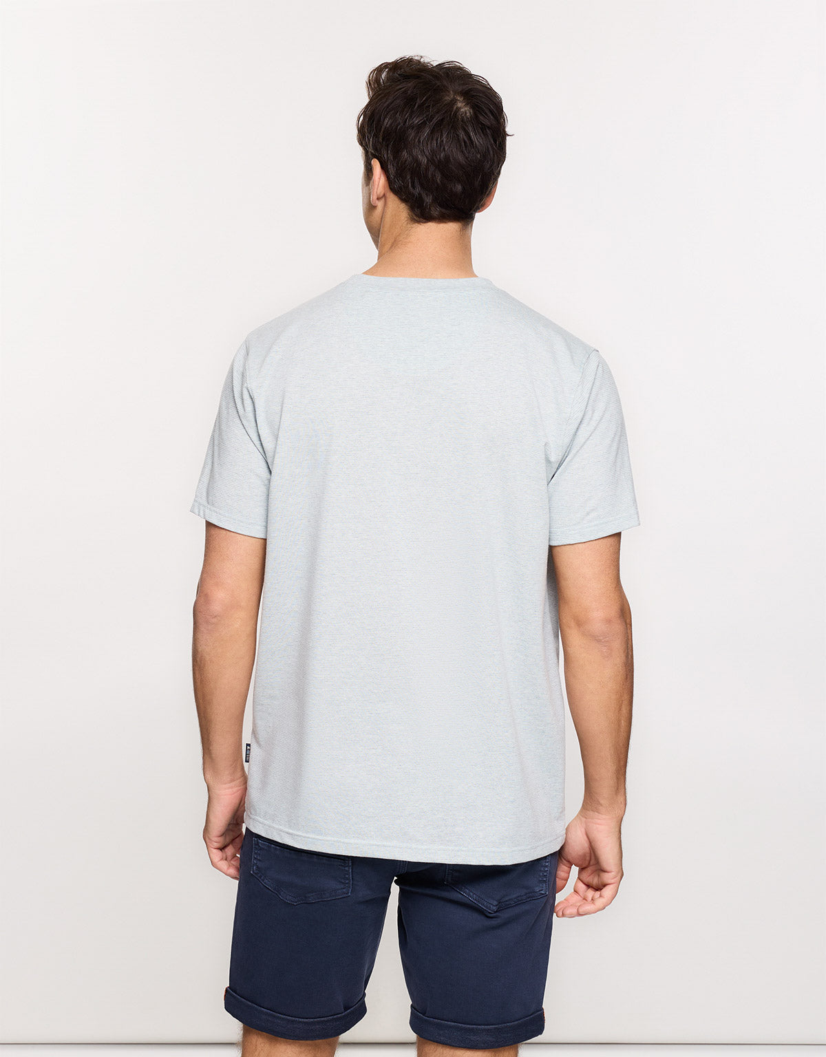 Camiseta Líneas Finas Azul Celeste - Malak 4