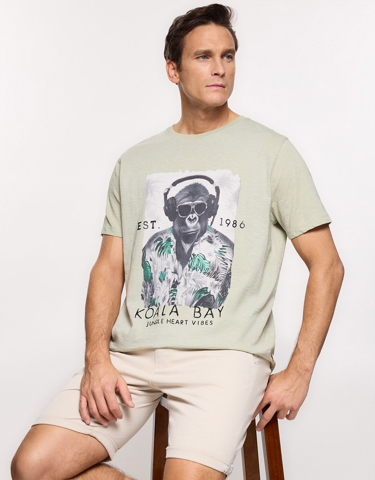Camiseta Manga Corta Verde - Monkeyman 2