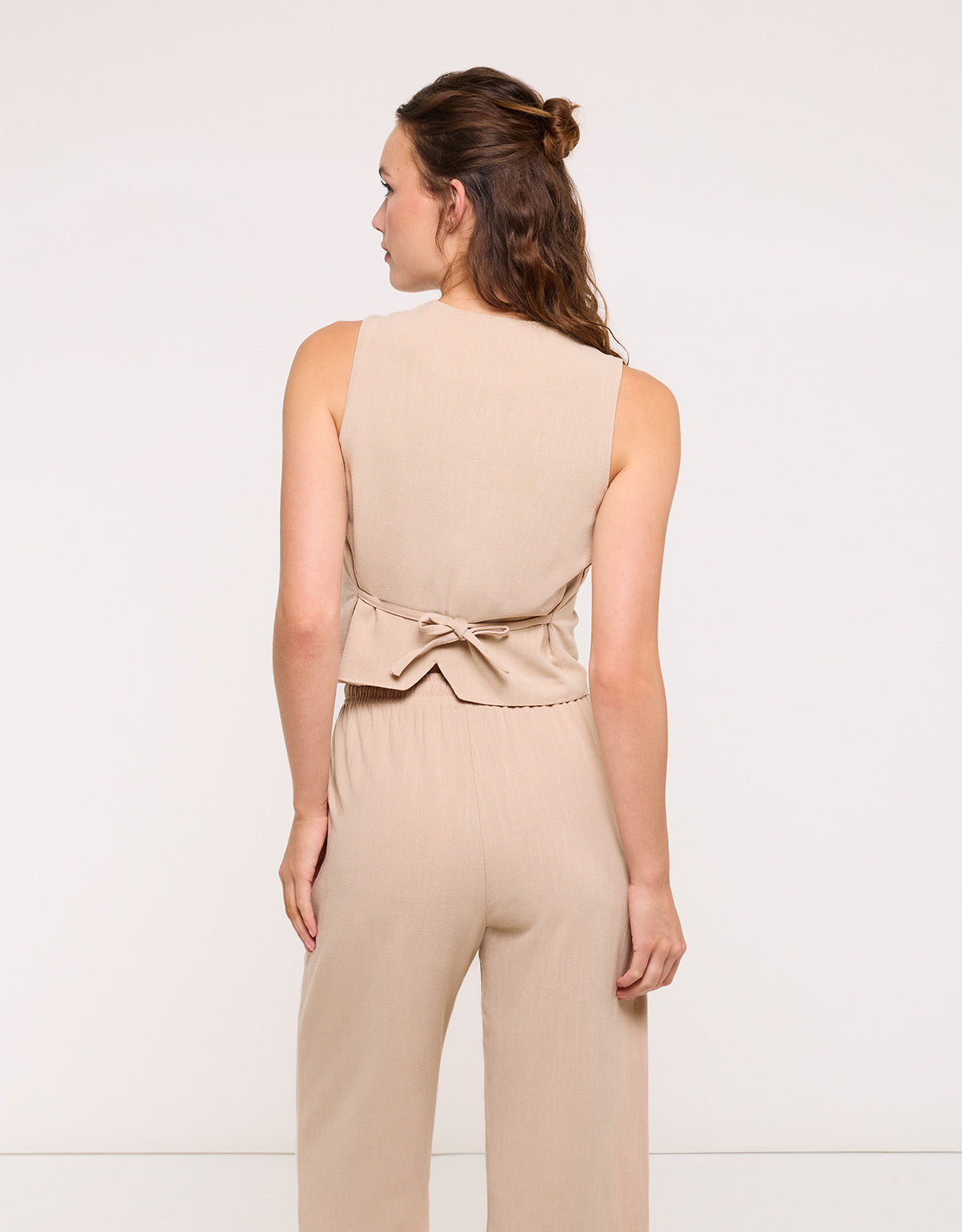 Beige Women’s Waistcoat – Vari